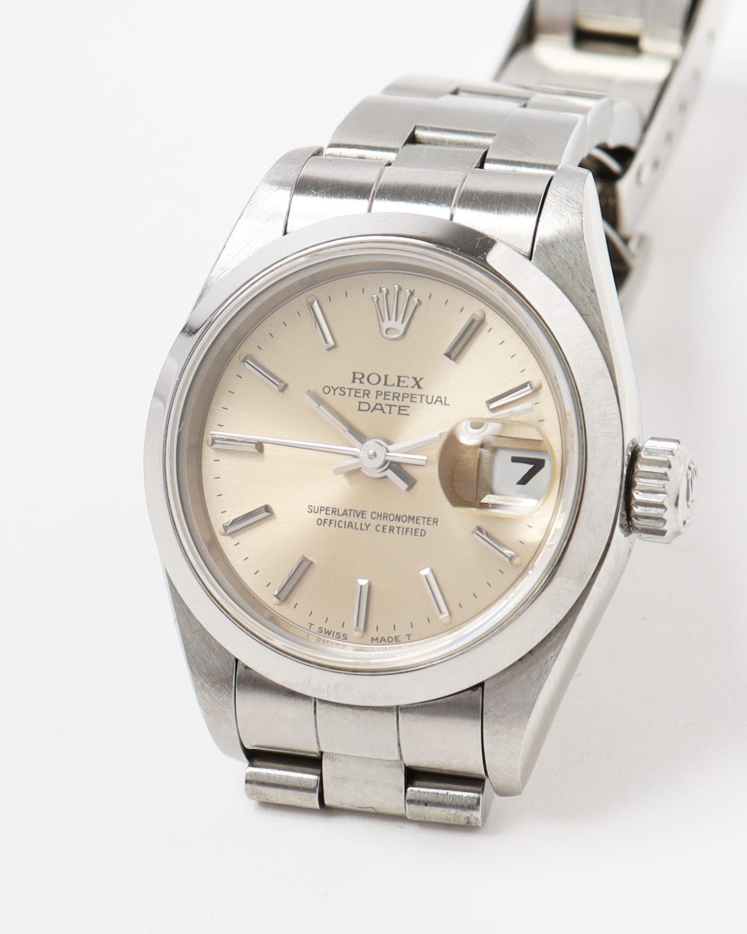Rolex Lady-oyster Perpetual 26mm Ref 69160 1993 Watch In Metallic