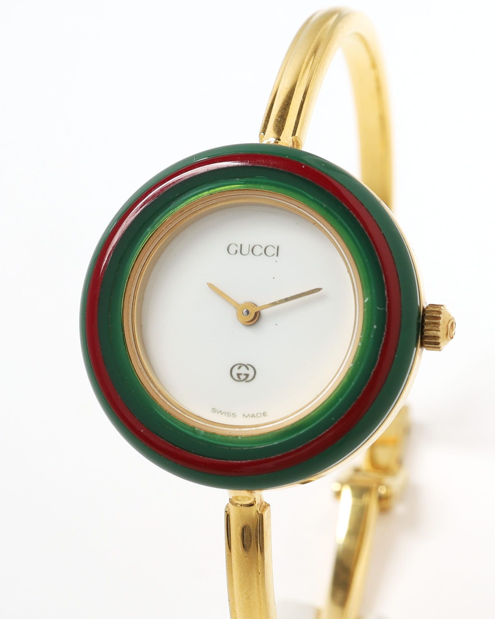 Gucci Change Bezel 26mm Ref 11/12 Full Set Watch In Gold