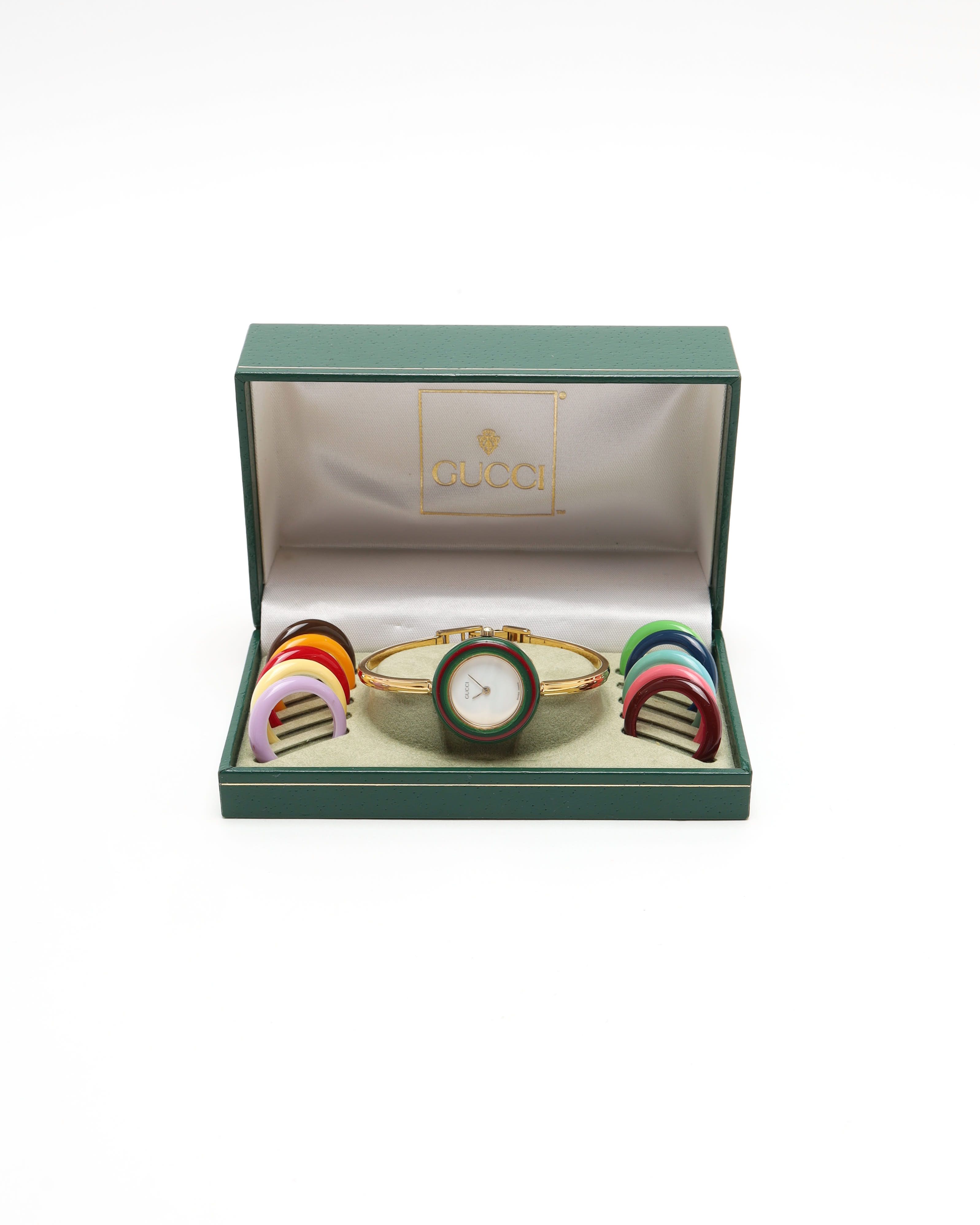 Gucci Change Bezel 26mm Ref 11/12.2 Watch In Gold