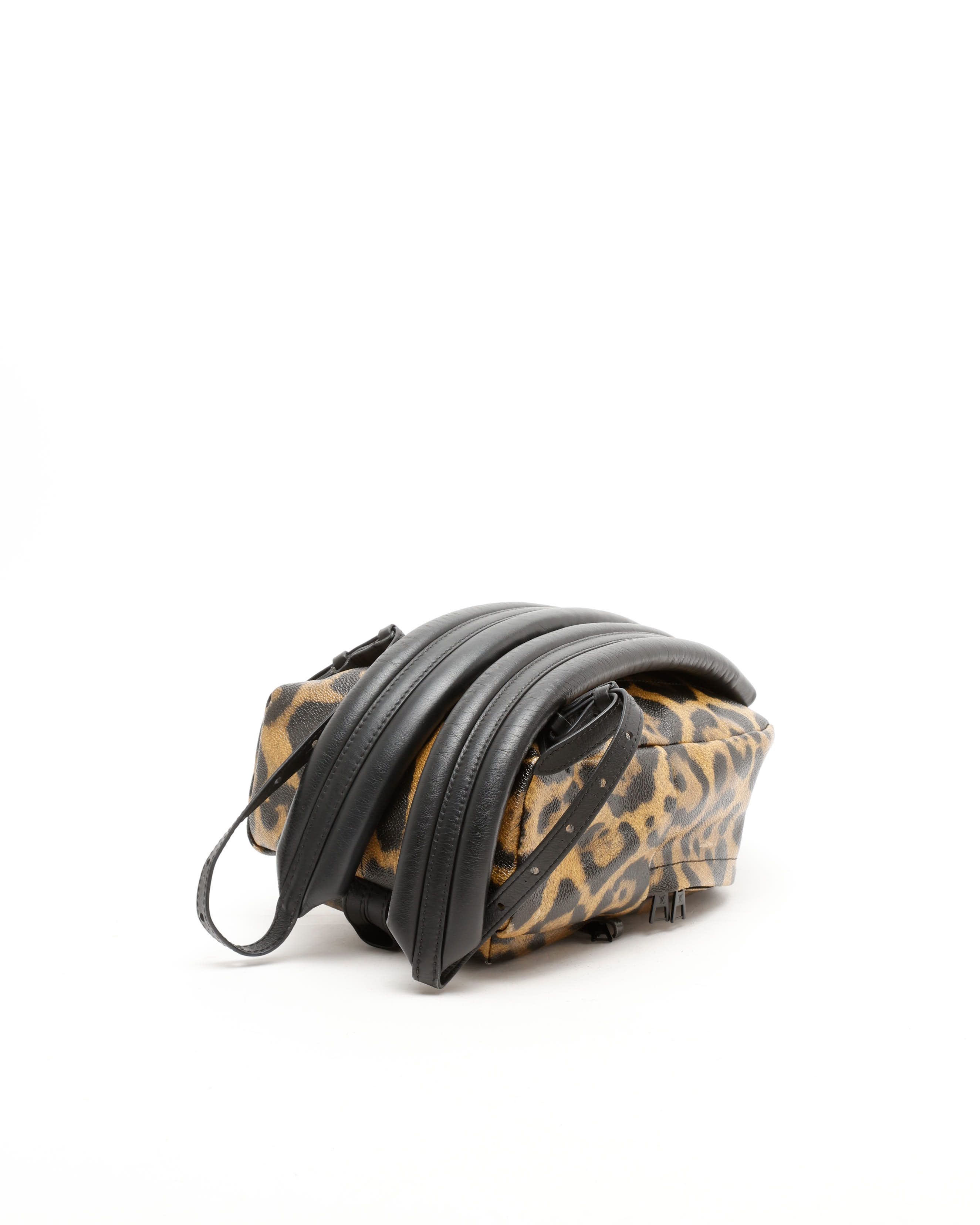 Pre-owned Louis Vuitton Leopard Print Palm Springs Pm Backpack In Multi