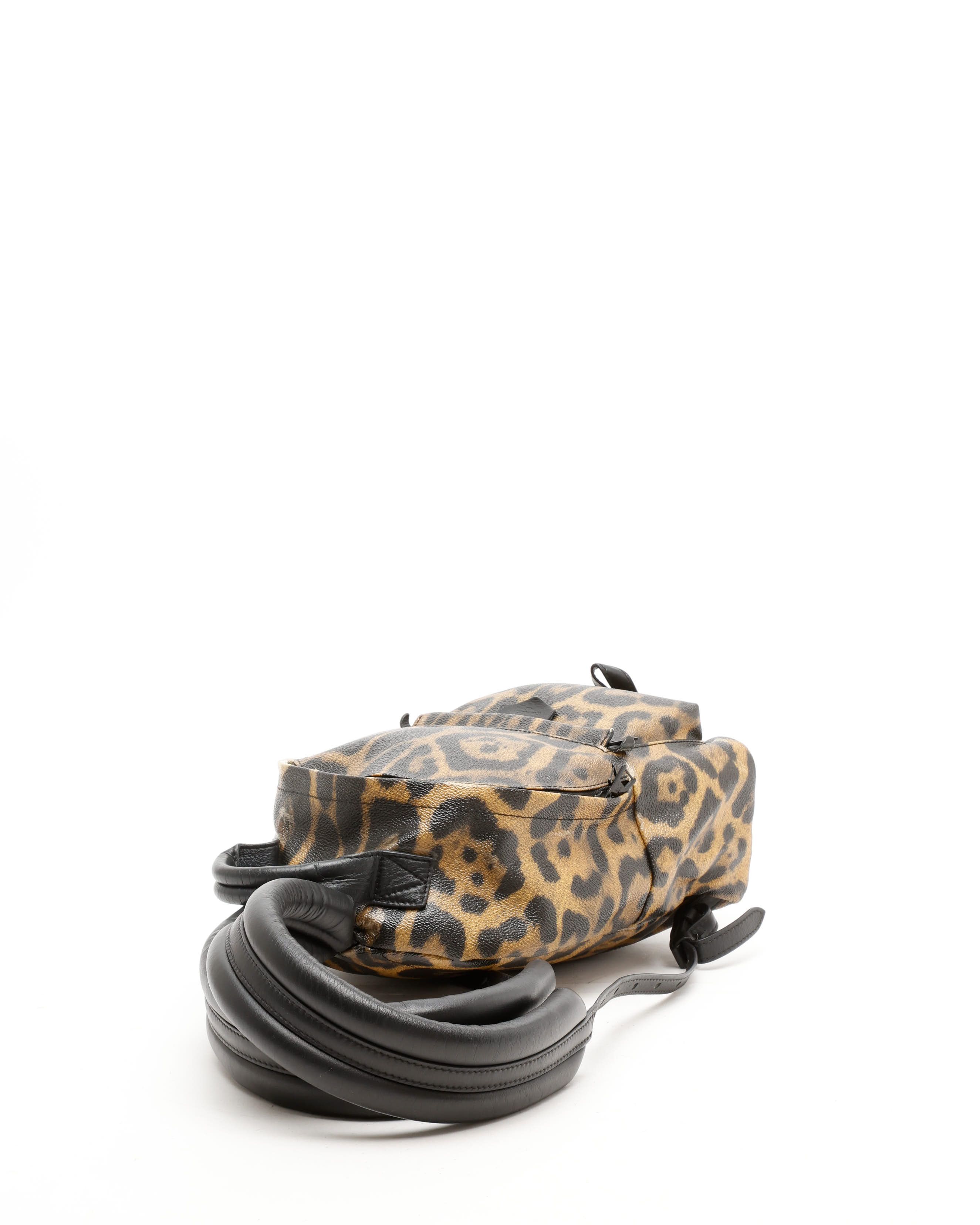 Pre-owned Louis Vuitton Leopard Print Palm Springs Pm Backpack In Multi
