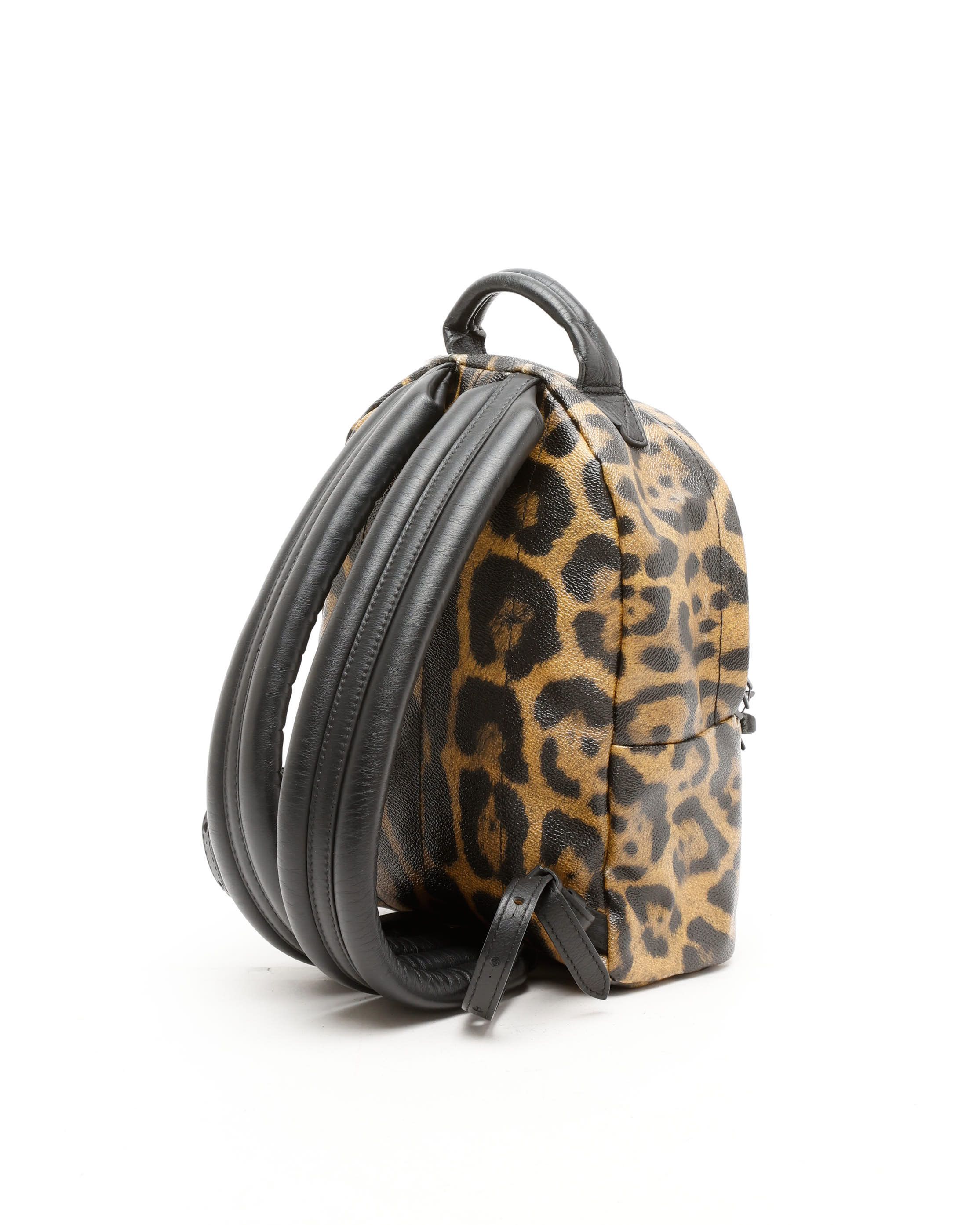 Pre-owned Louis Vuitton Leopard Print Palm Springs Pm Backpack In Multi