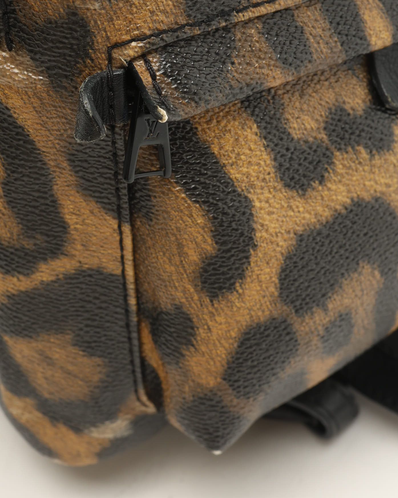 Pre-owned Louis Vuitton Leopard Print Palm Springs Pm Backpack In Multi