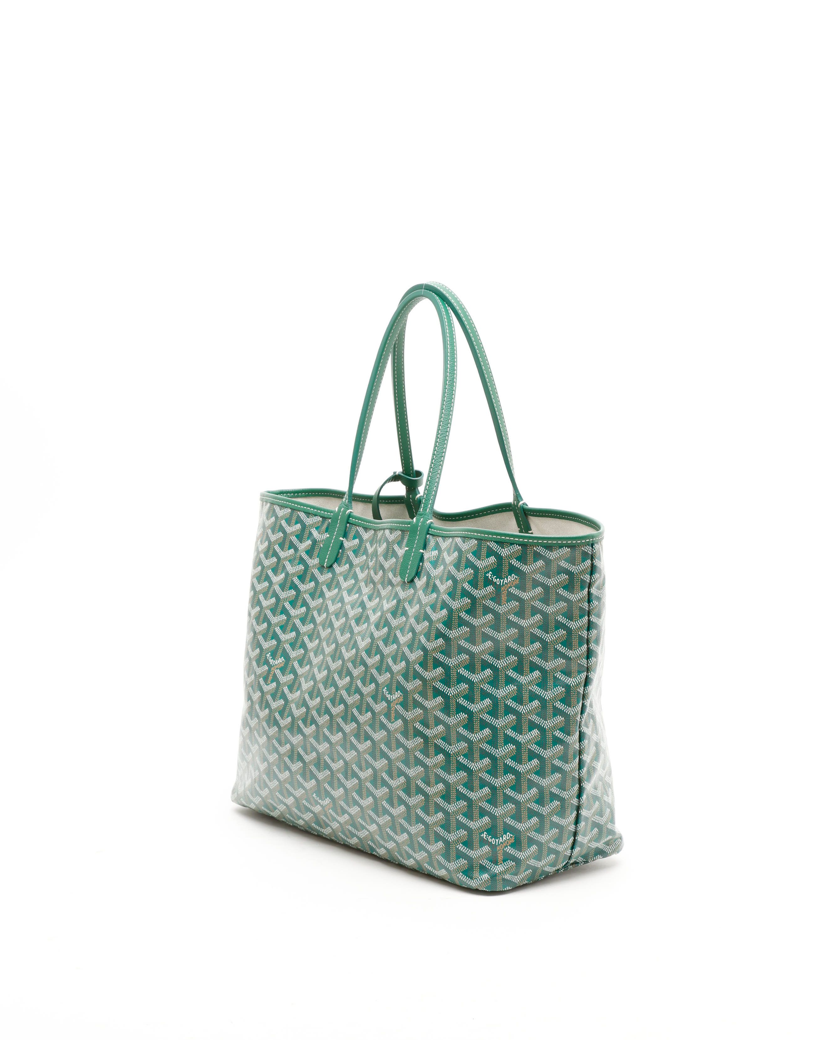 Pre-owned Goyard Saint Louis Pm Tote Bag In Green