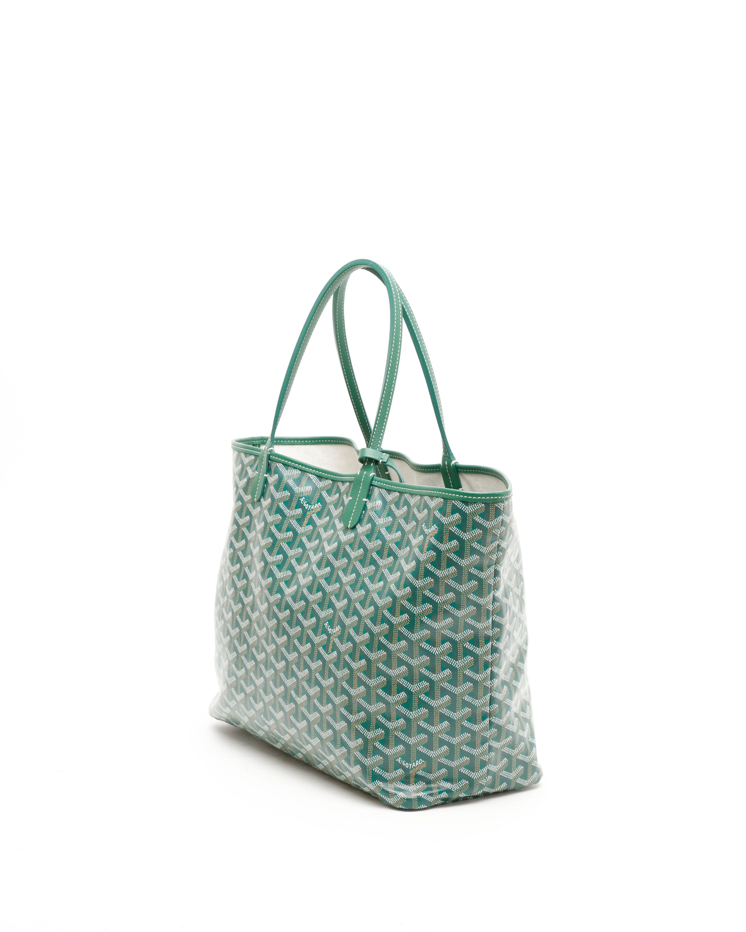 Pre-owned Goyard Saint Louis Pm Tote Bag In Green