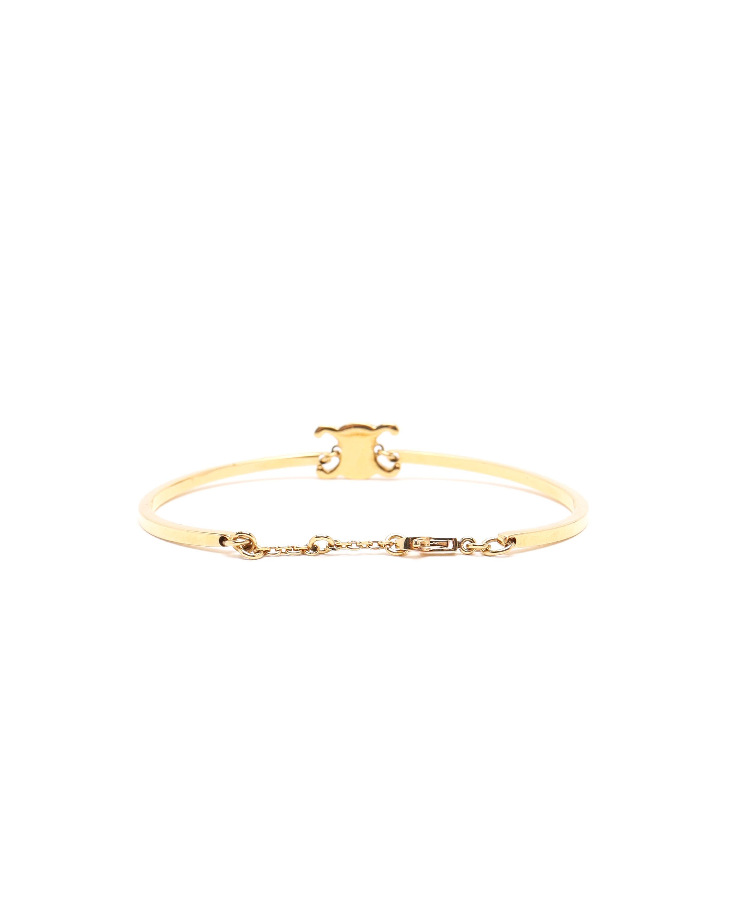 Celine Céline Triomphe Articulated Bracelet In Gold