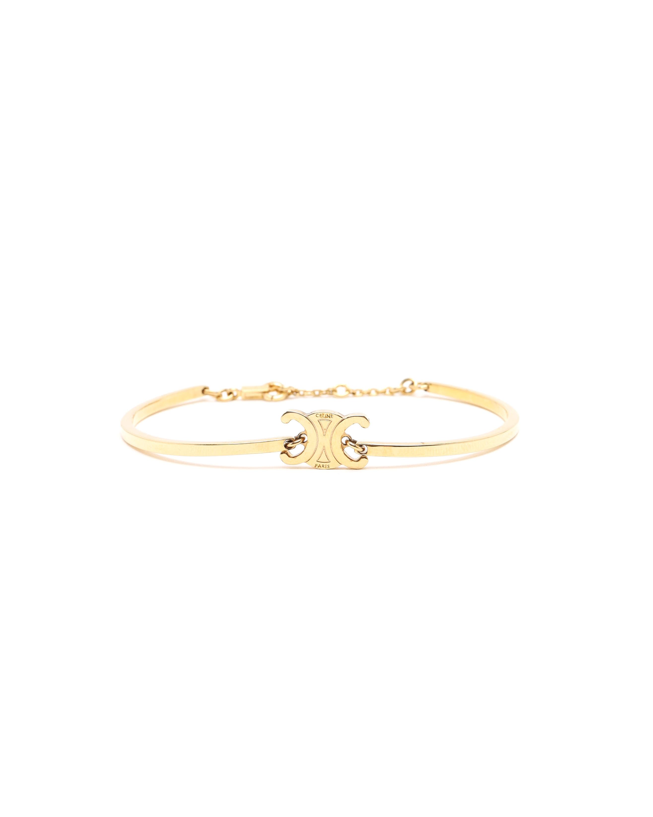 Celine Céline Triomphe Articulated Bracelet In Gold