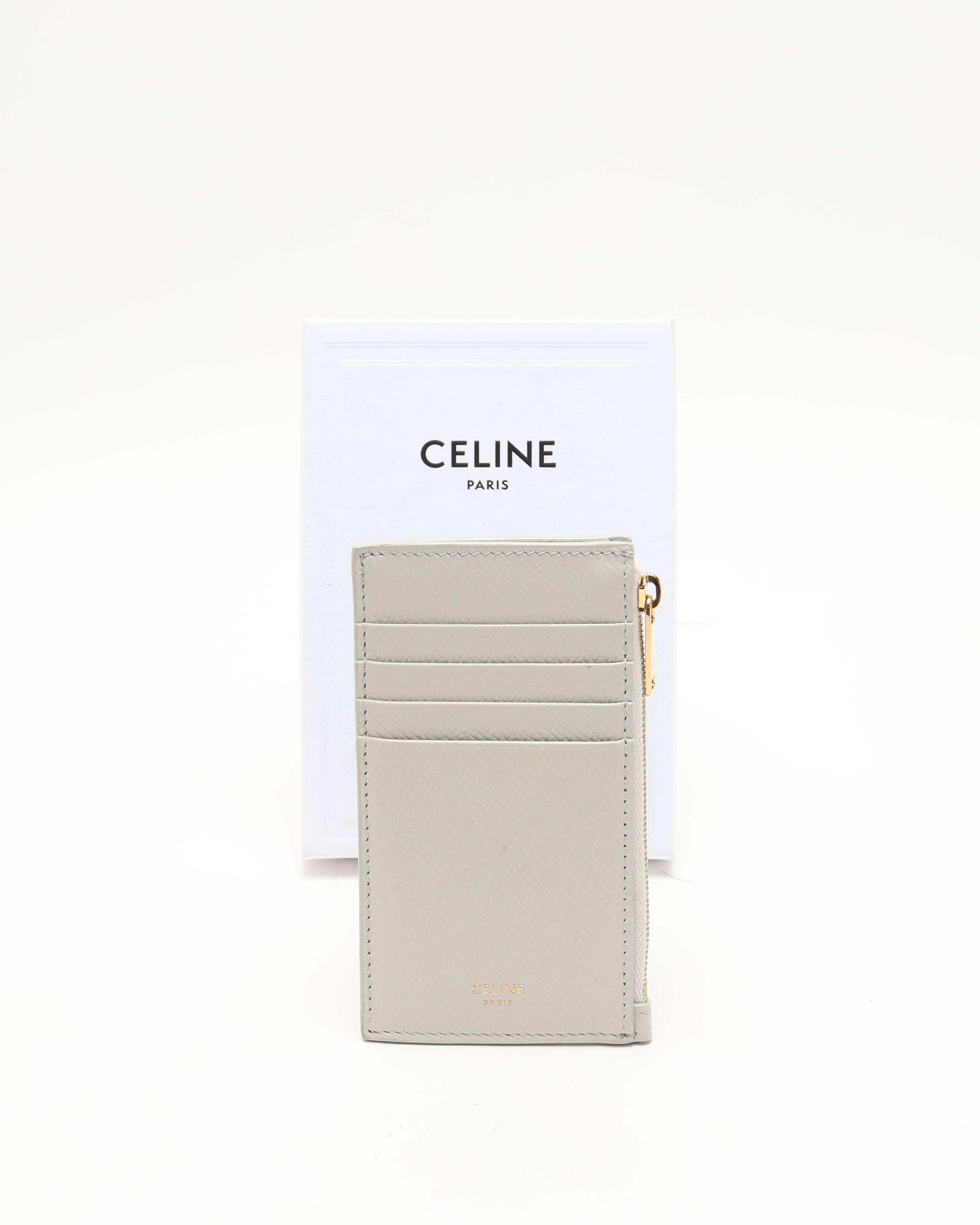Celine Céline Zipped Compact Card Holder In White
