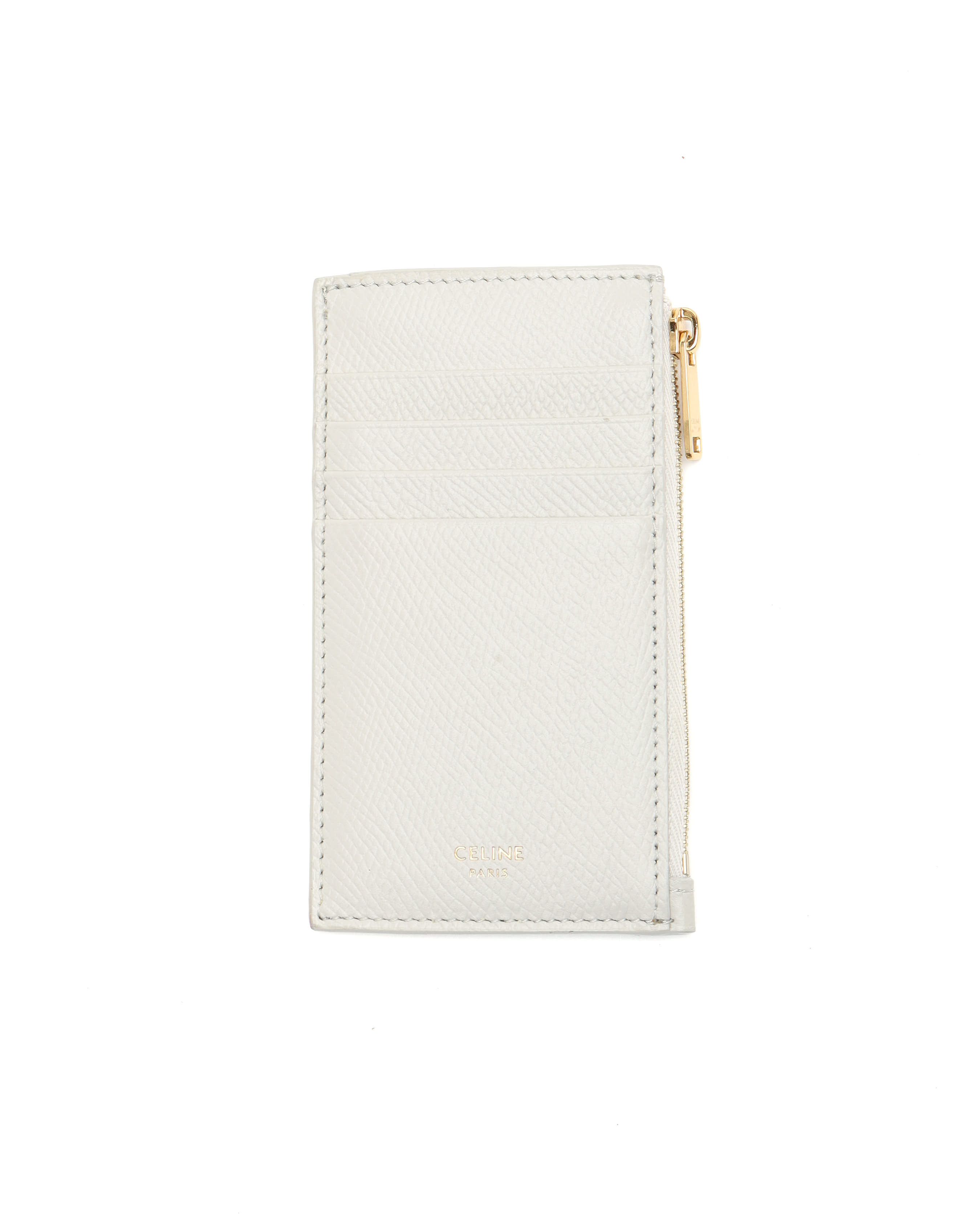 Celine Céline Zipped Compact Card Holder In White