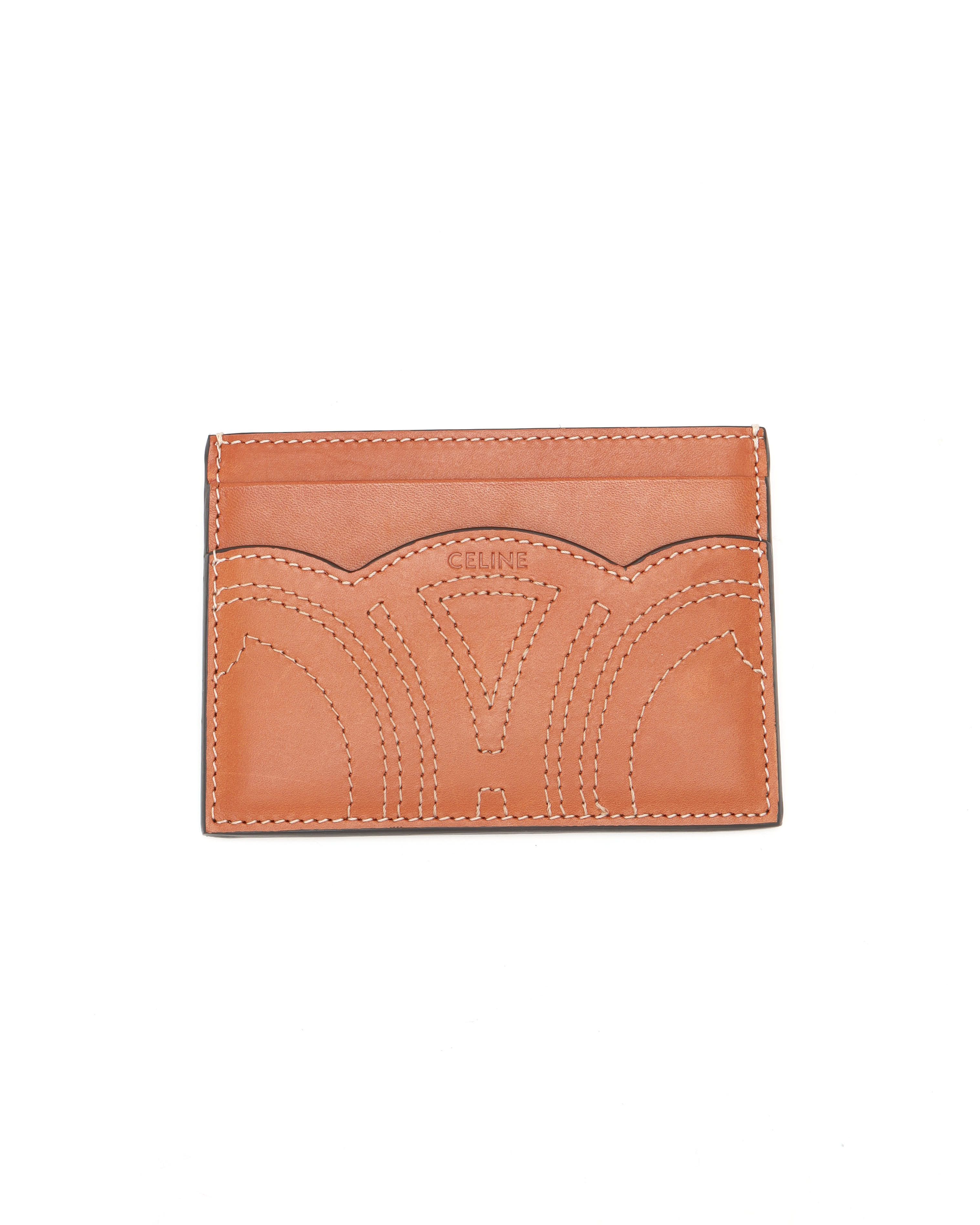 Céline Triomphe Leather Card Holder
