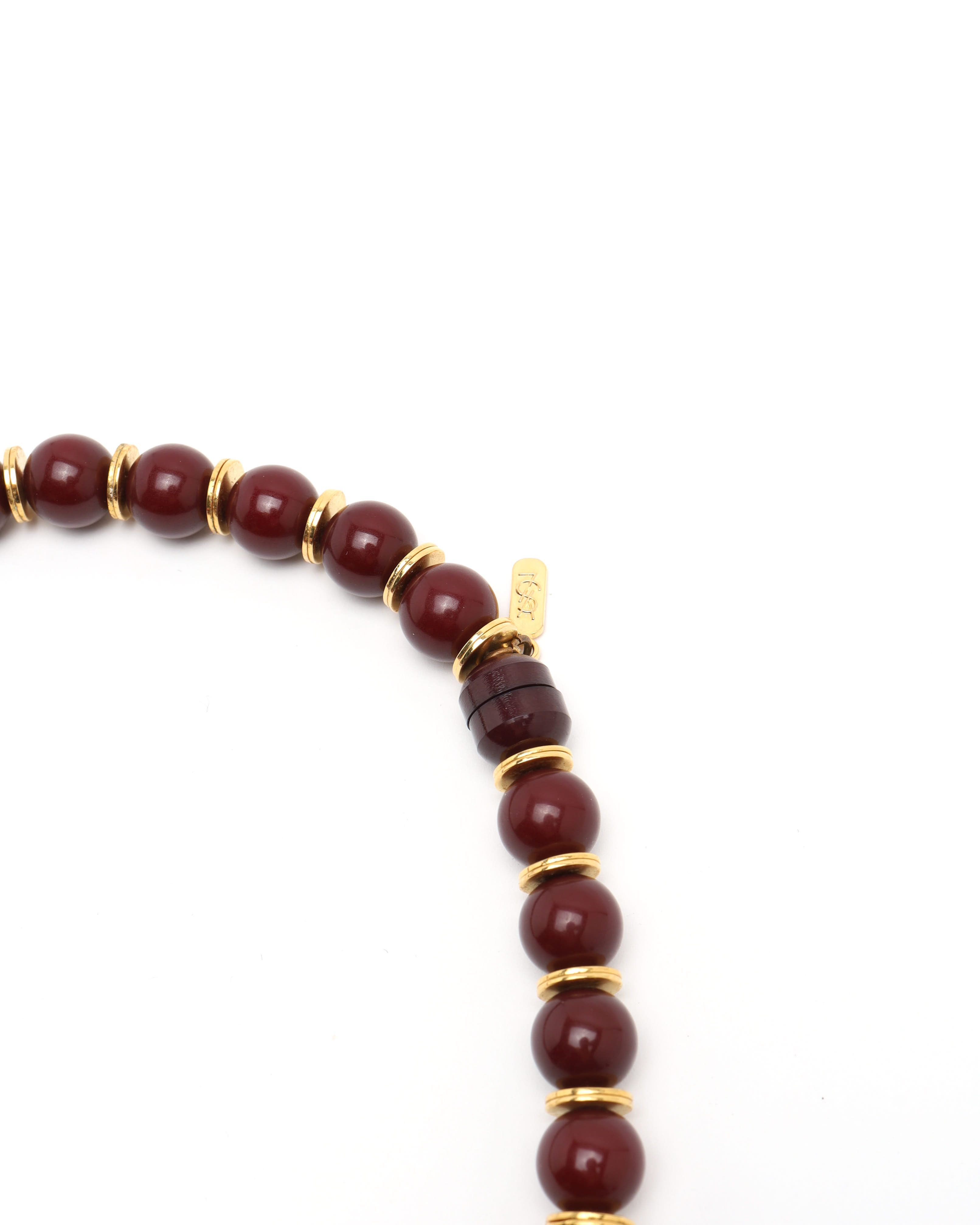 Saint Laurent Beads Necklace In Multi