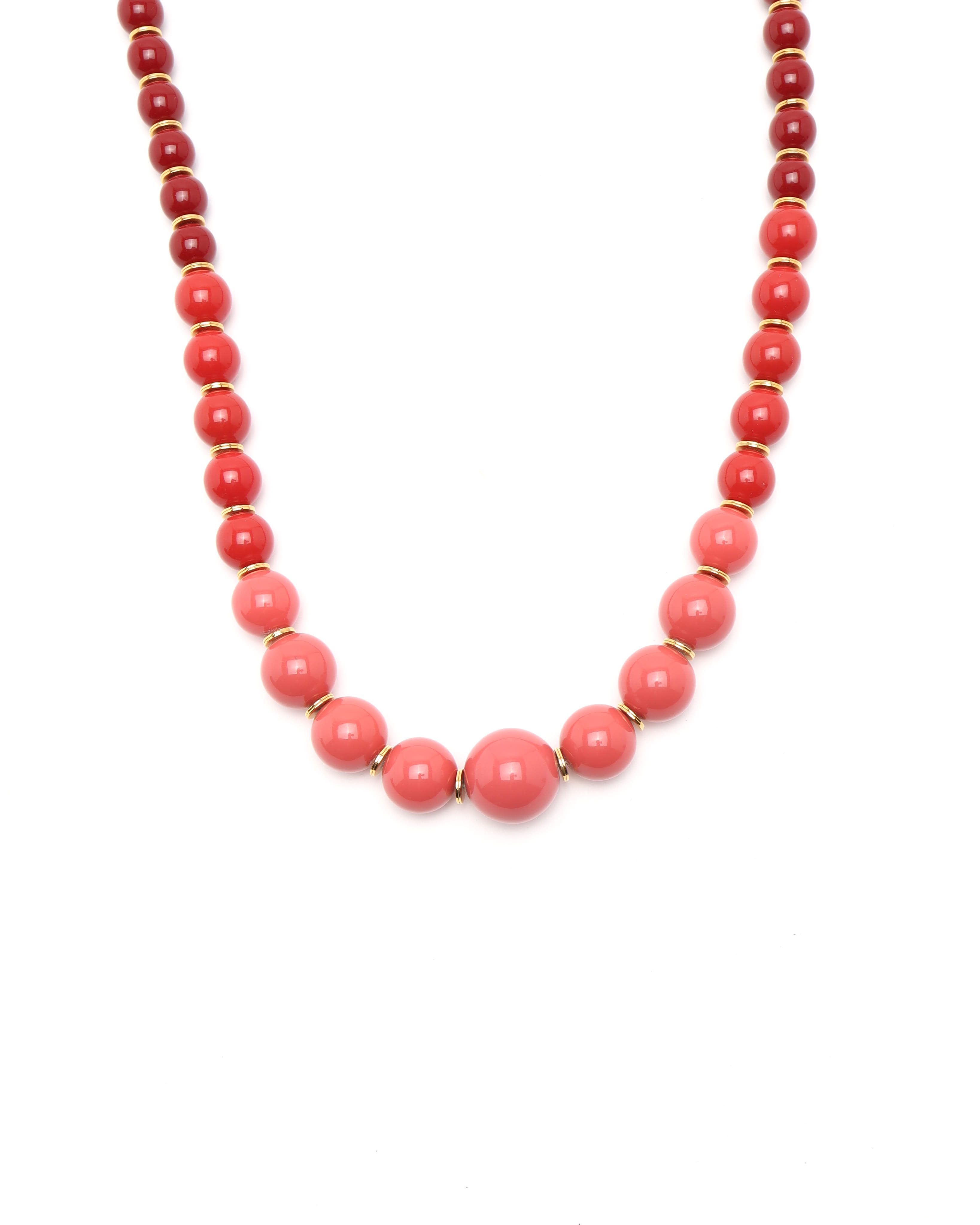 Saint Laurent Beads Necklace In Multi