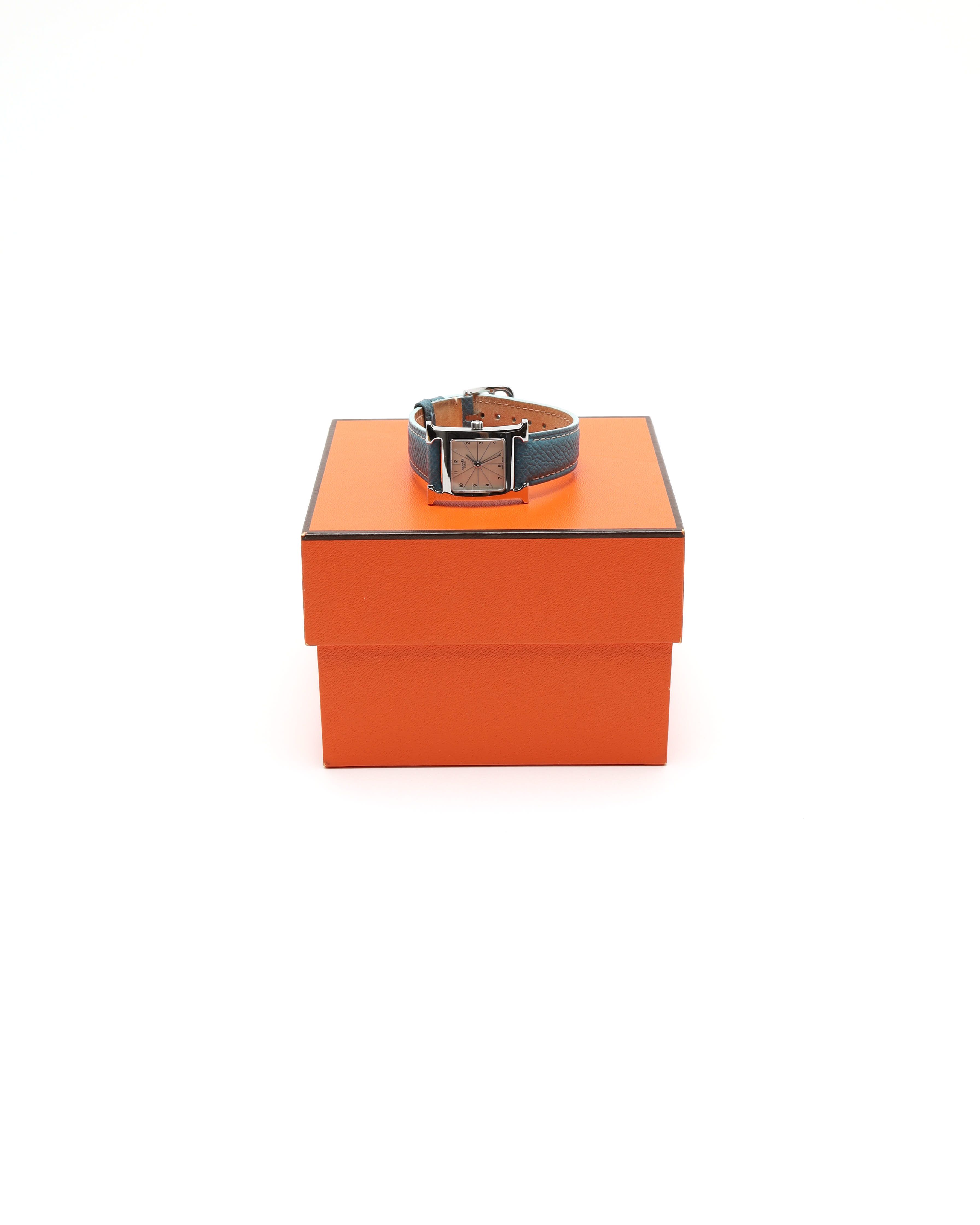 HERMES Pre-owned Hermès Heure H 21mm Ref Hh1.210 Full Set Watch In Sand