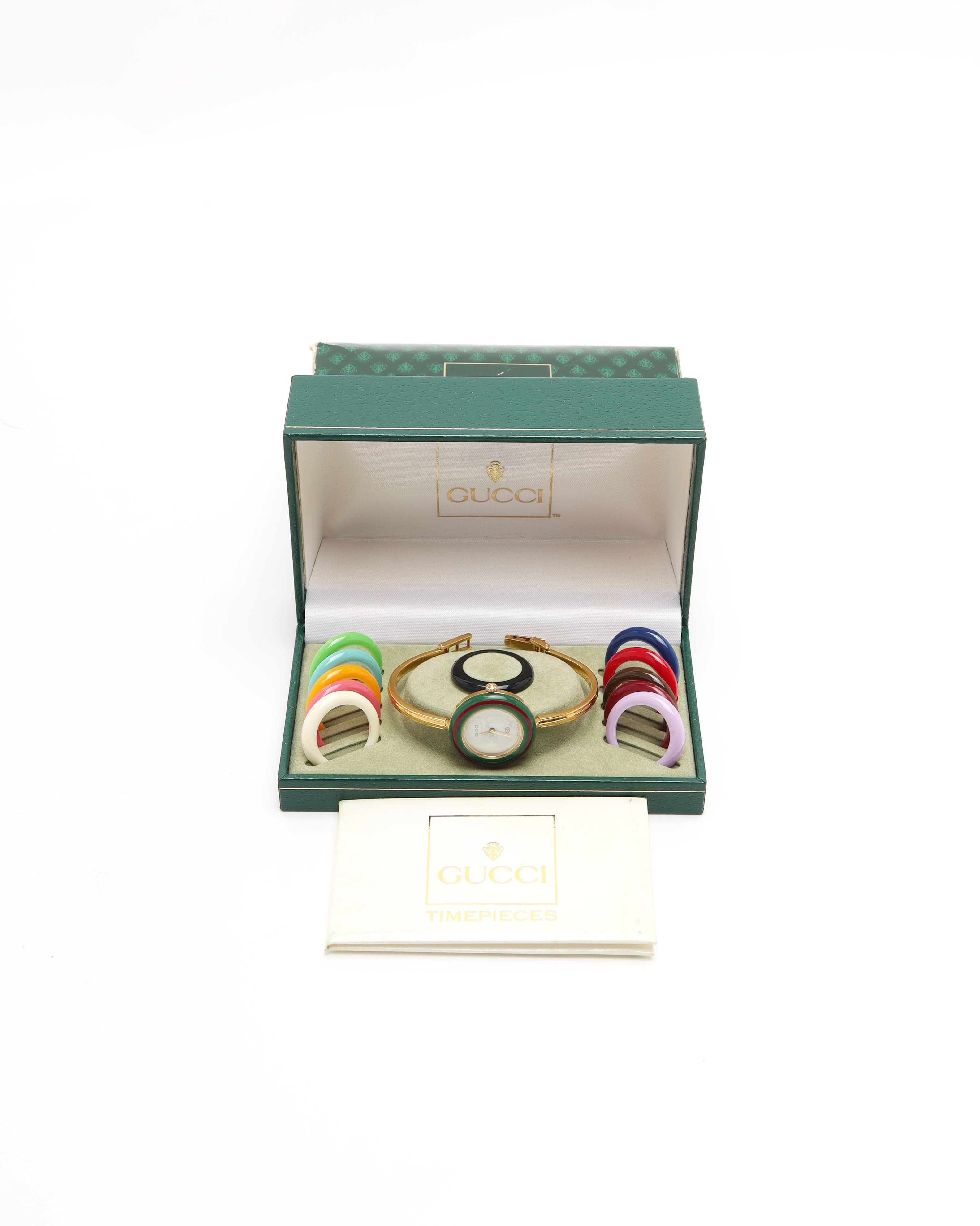 Gucci Change Bezel 26mm Ref 11/12 Full Set Watch In White