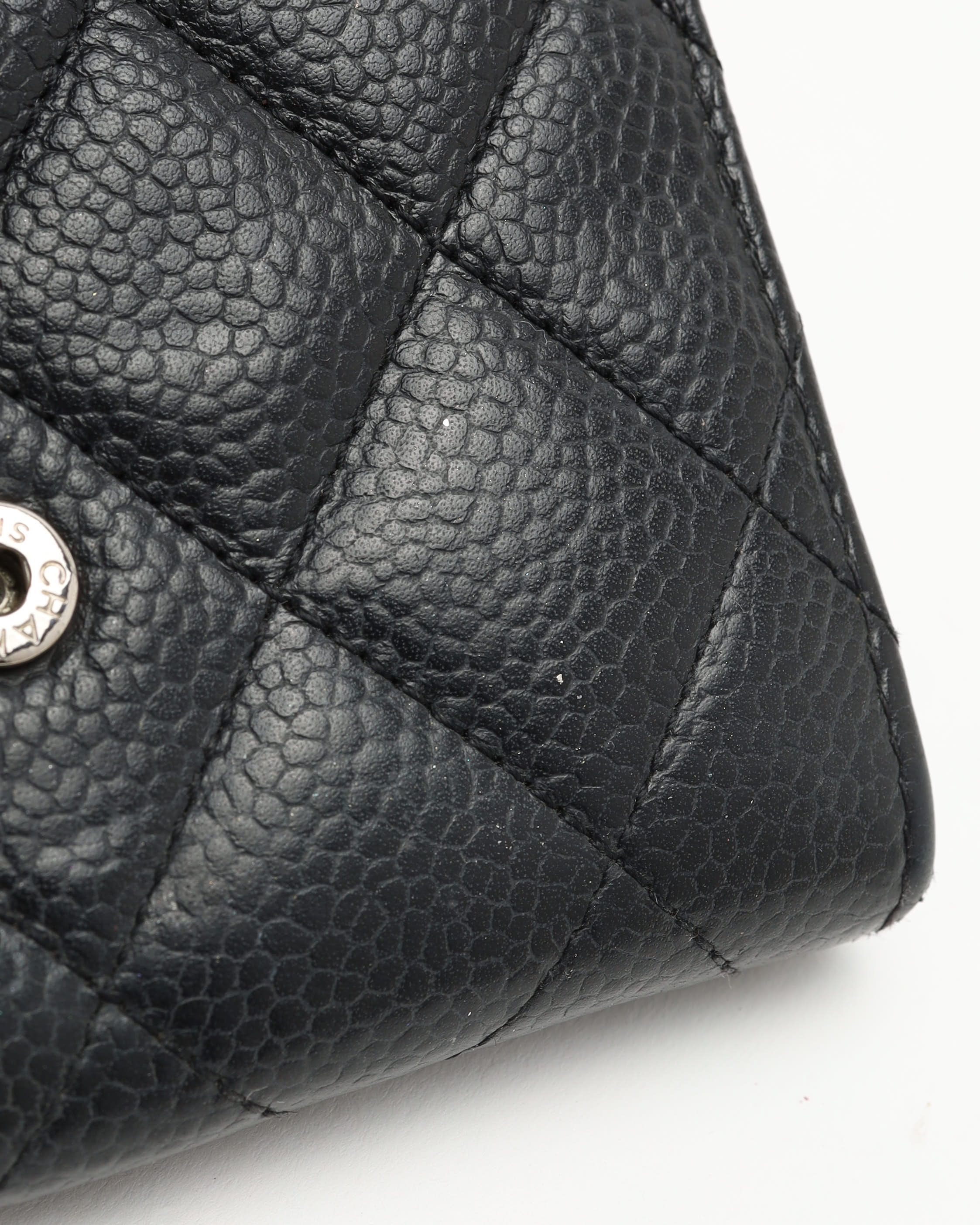 Pre-owned Chanel Classic Flap Card Holder In Black