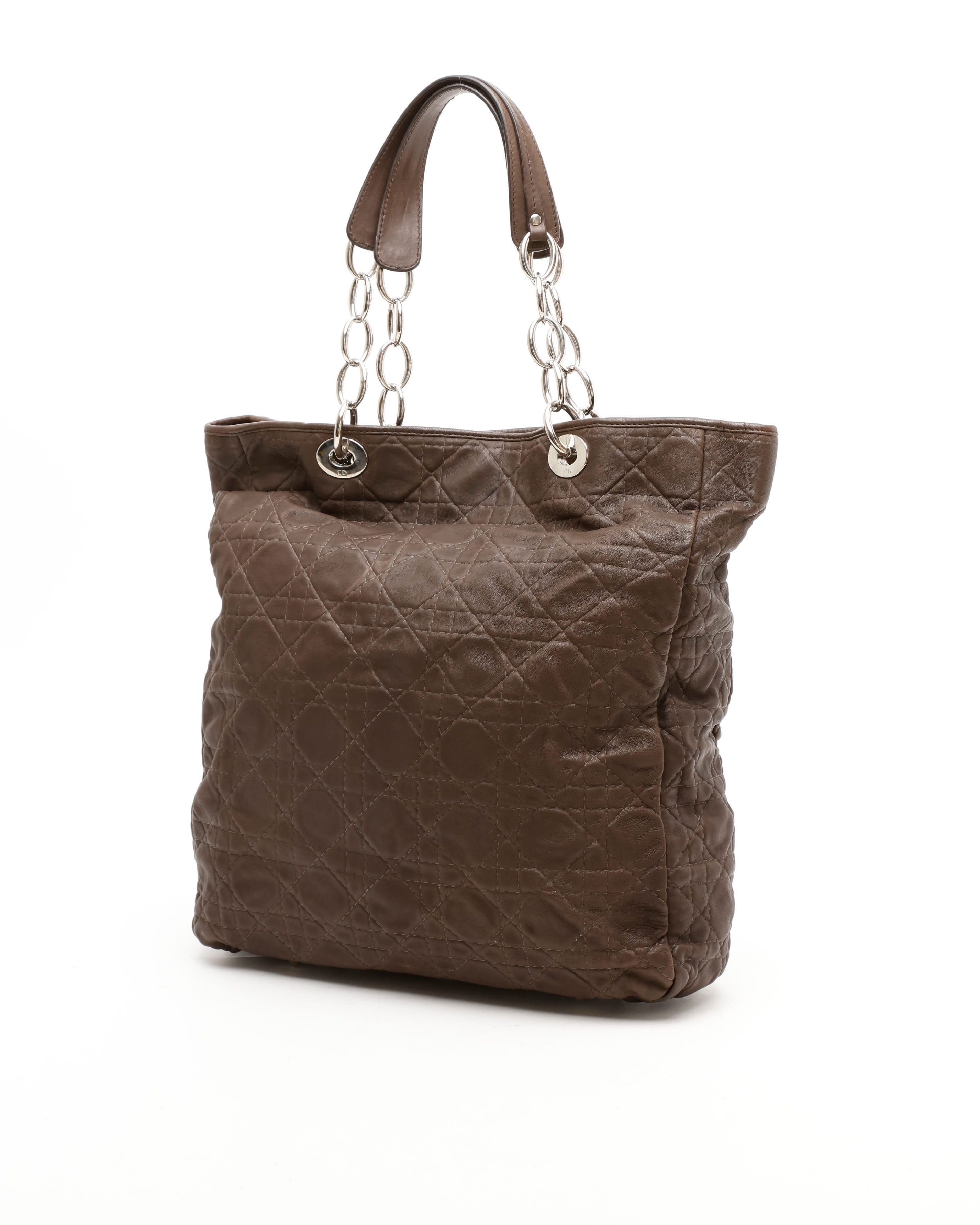 Dior Christian  Grand  Soft Tote Bag In Brown