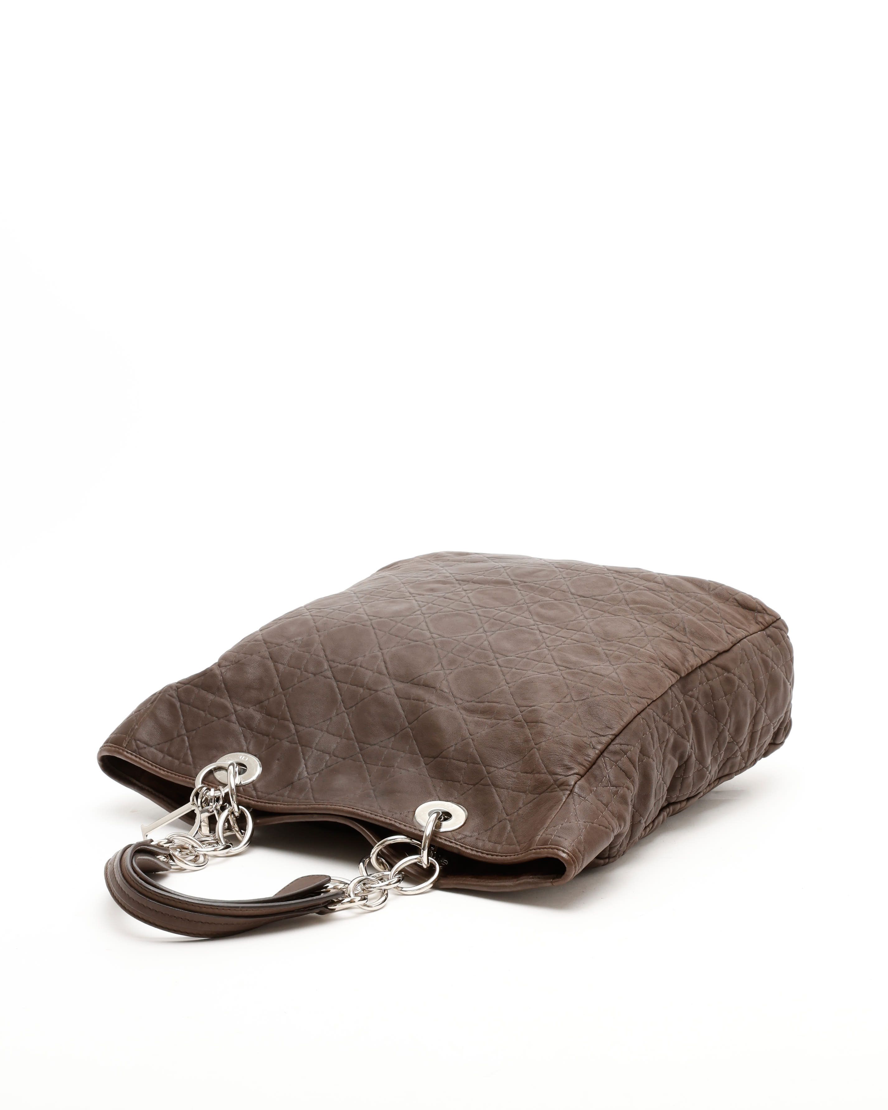 Dior Christian  Grand  Soft Tote Bag In Brown