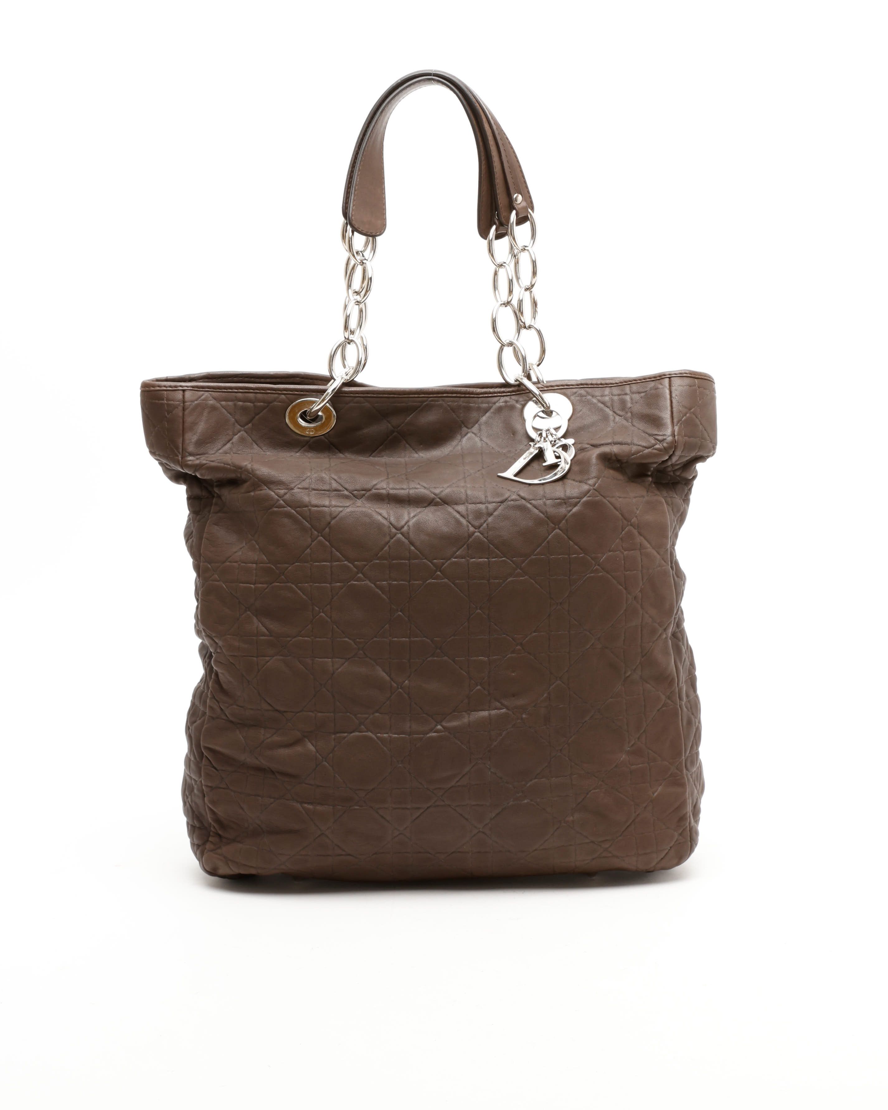 Dior Christian  Grand  Soft Tote Bag In Brown