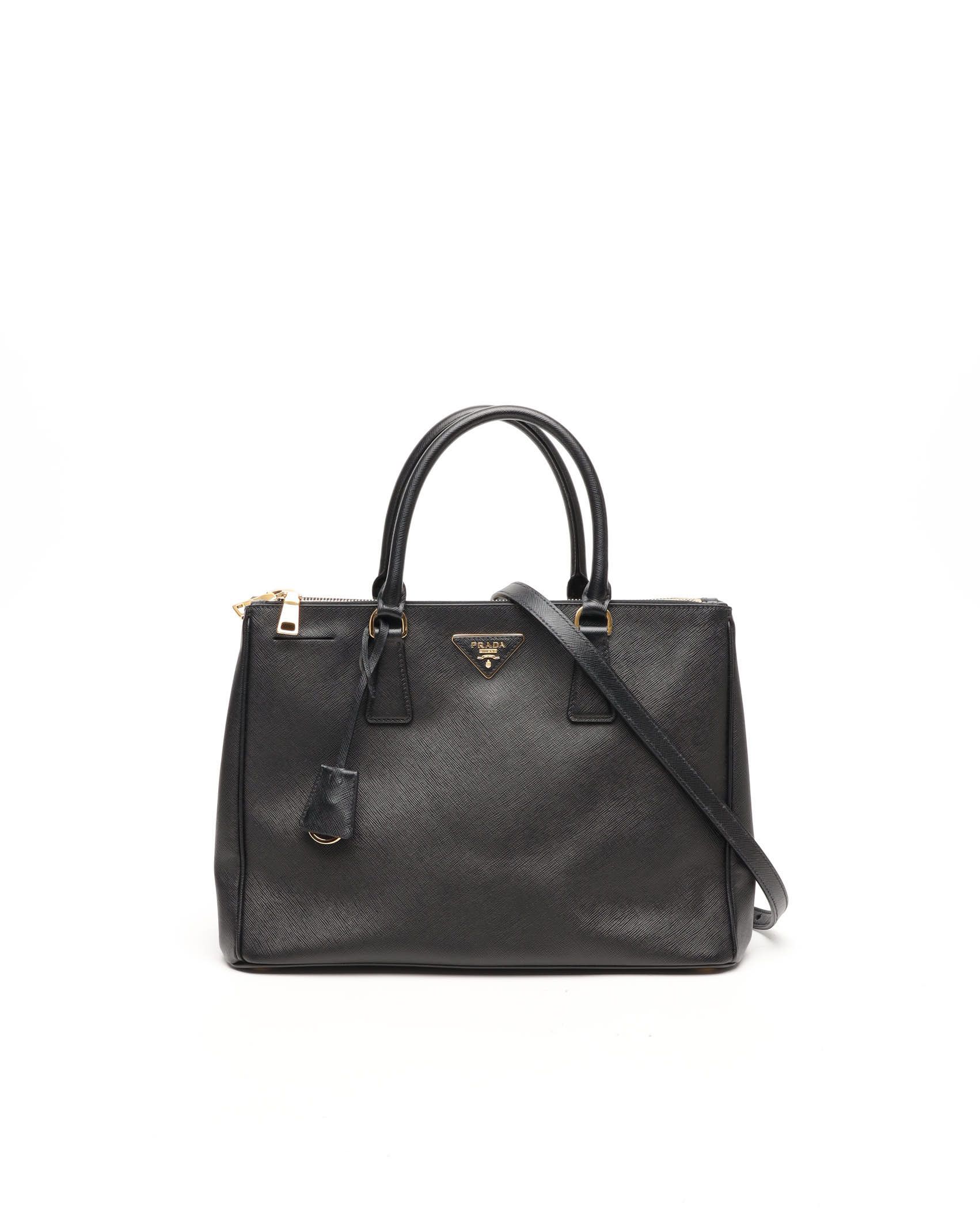 Prada Large Saffiano Lux Galleria Double Zip Bag