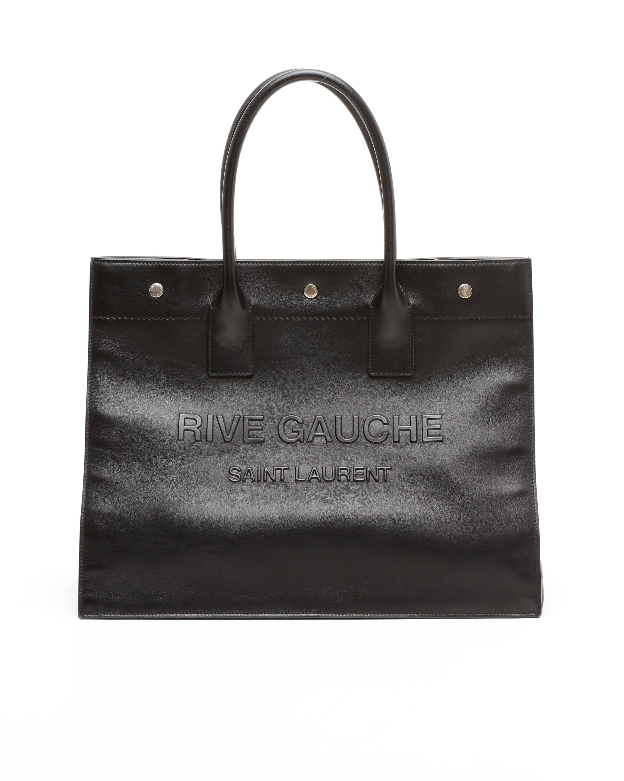 Saint Laurent Rive Gauche Tote Bag In Black