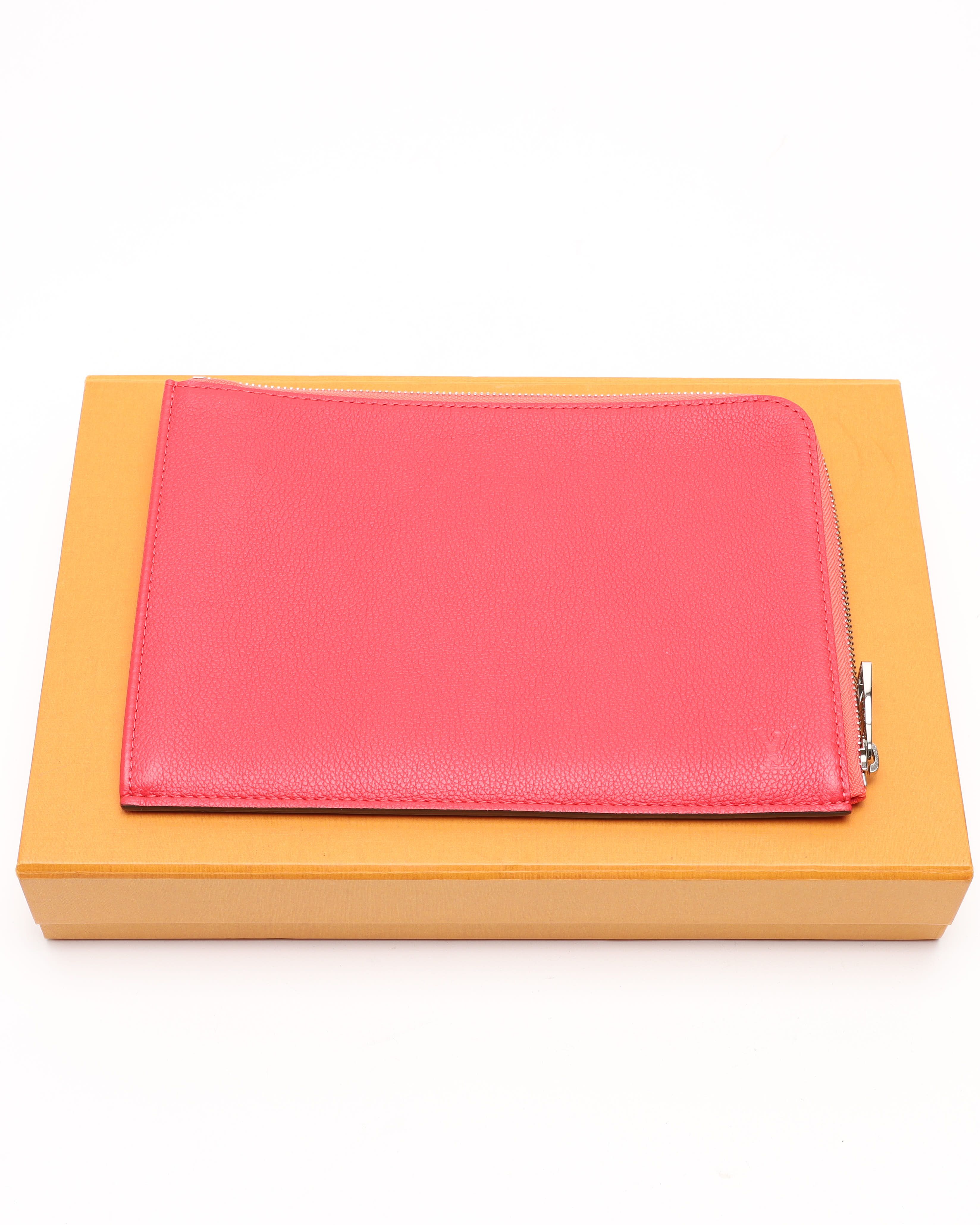 LOUIS VUITTON Pre-owned Pouch, Fits 10 Inch Tablet In Red