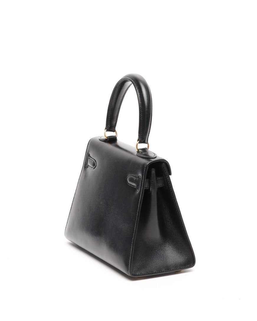 HERMES Pre-owned Hermès Mini Kelly 20 Sellier Box Bag In Black