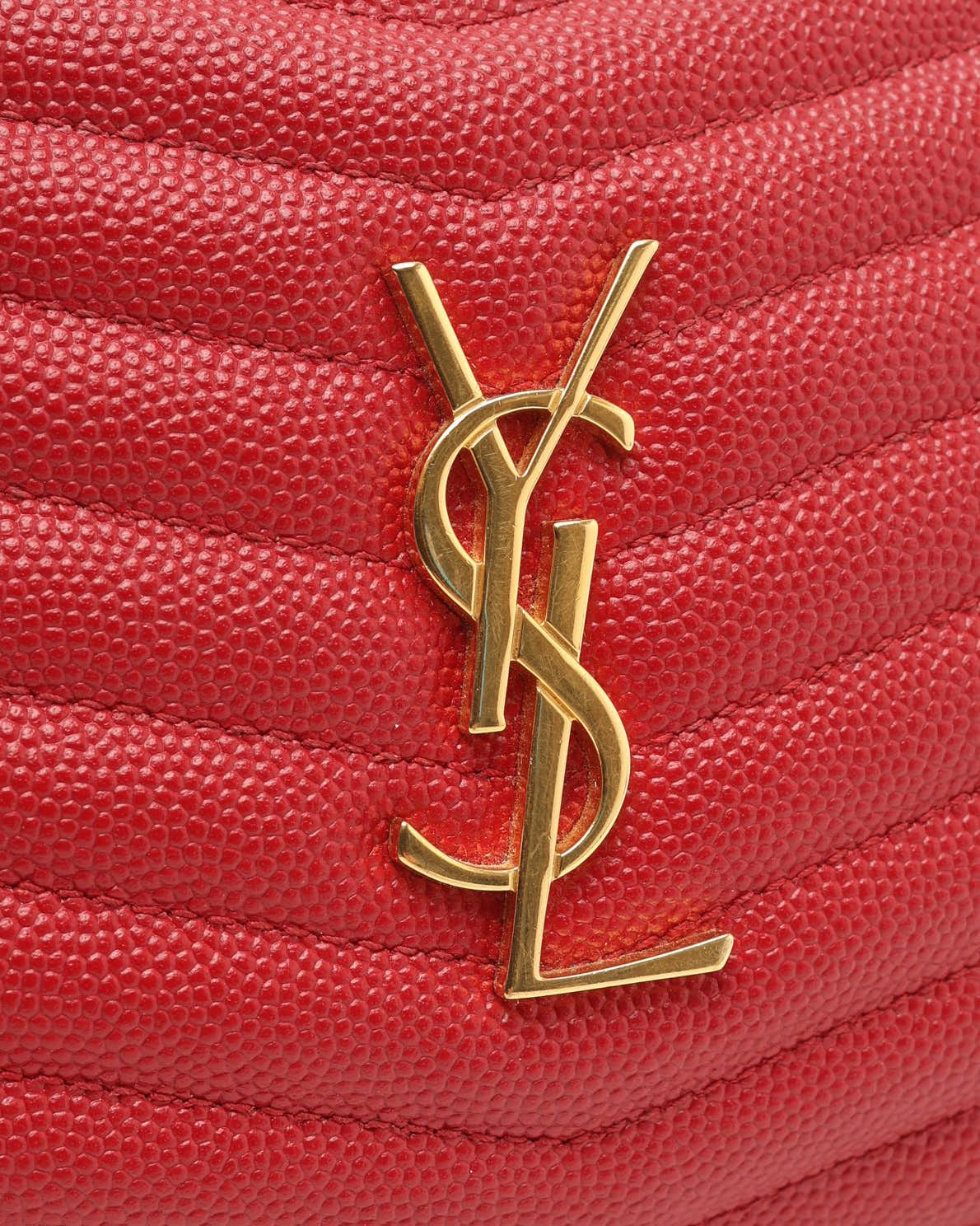 Saint Laurent Lou Lou Camera Tassel Bag In Red