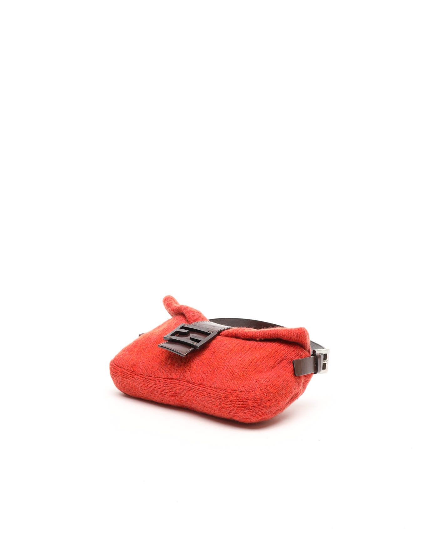 Fendi Wool Baguette Bag In Orange