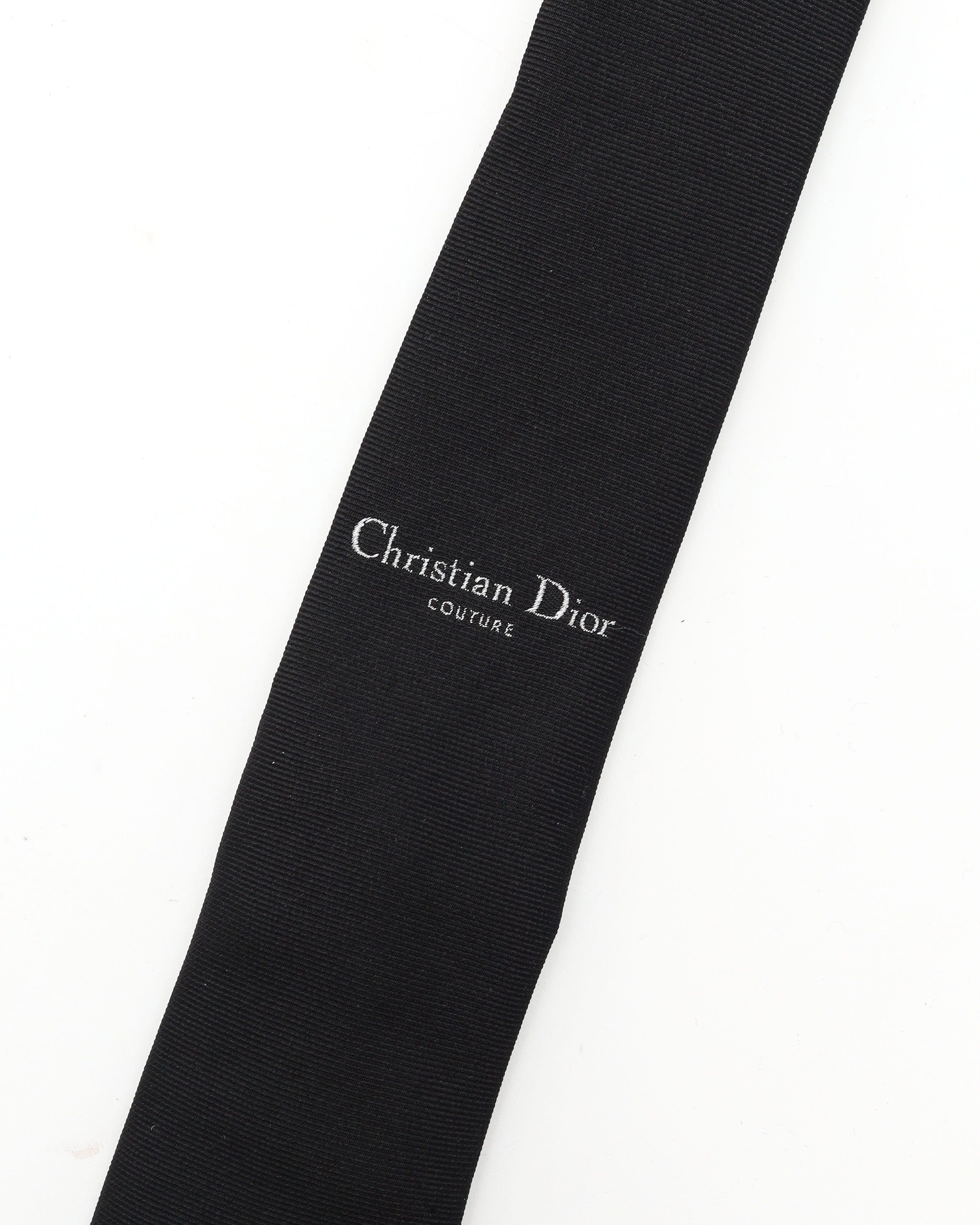 Dior Christian Slik Tie In Black