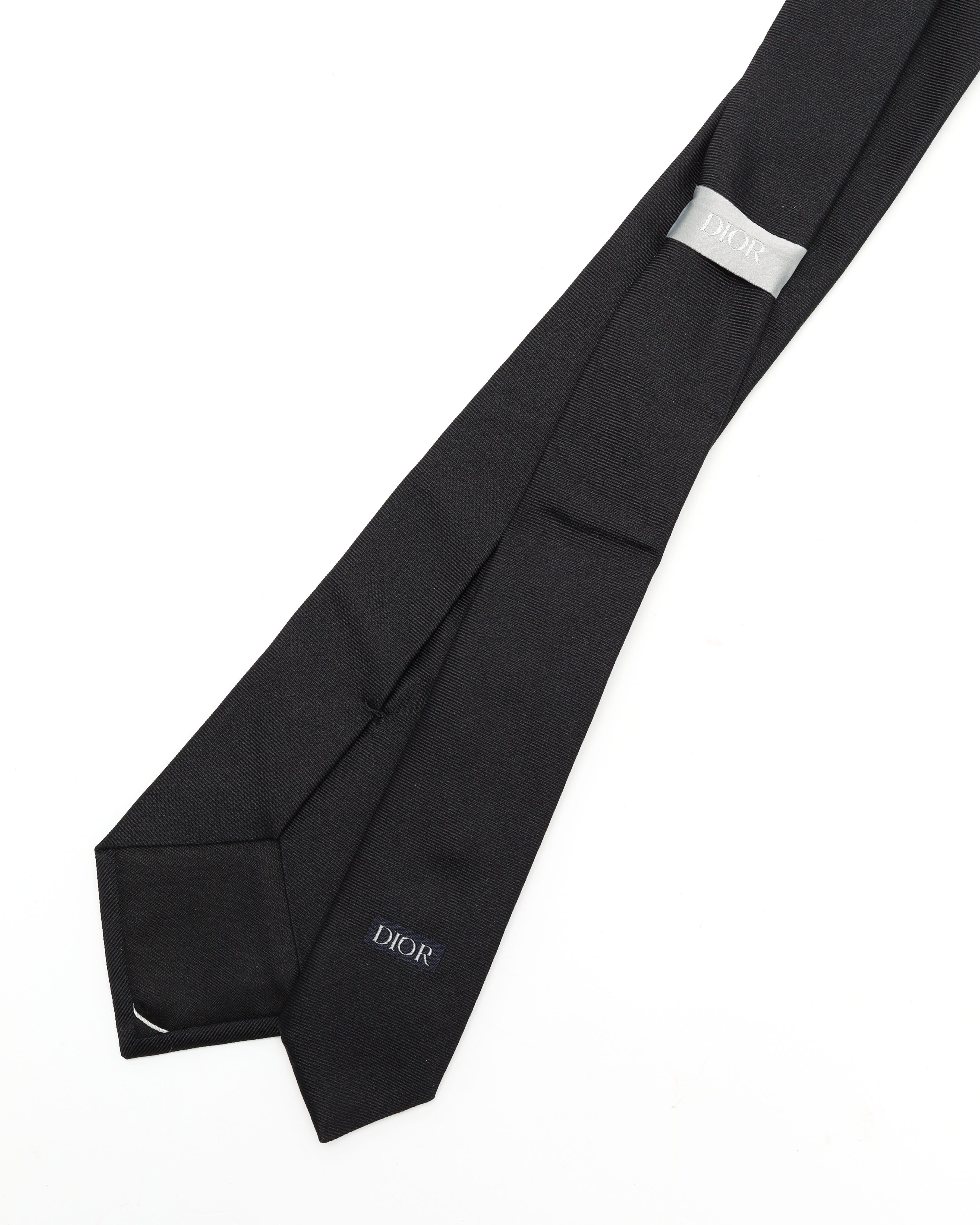 Dior Christian Slik Tie In Black