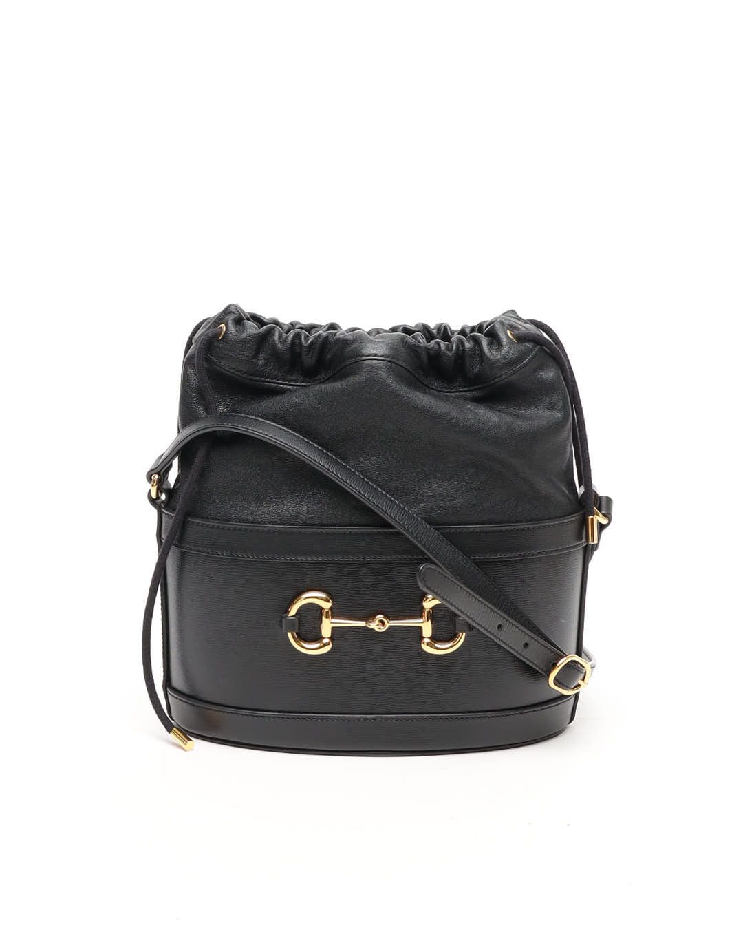 Gucci 1955 Horsebit Bucket Bag In Black