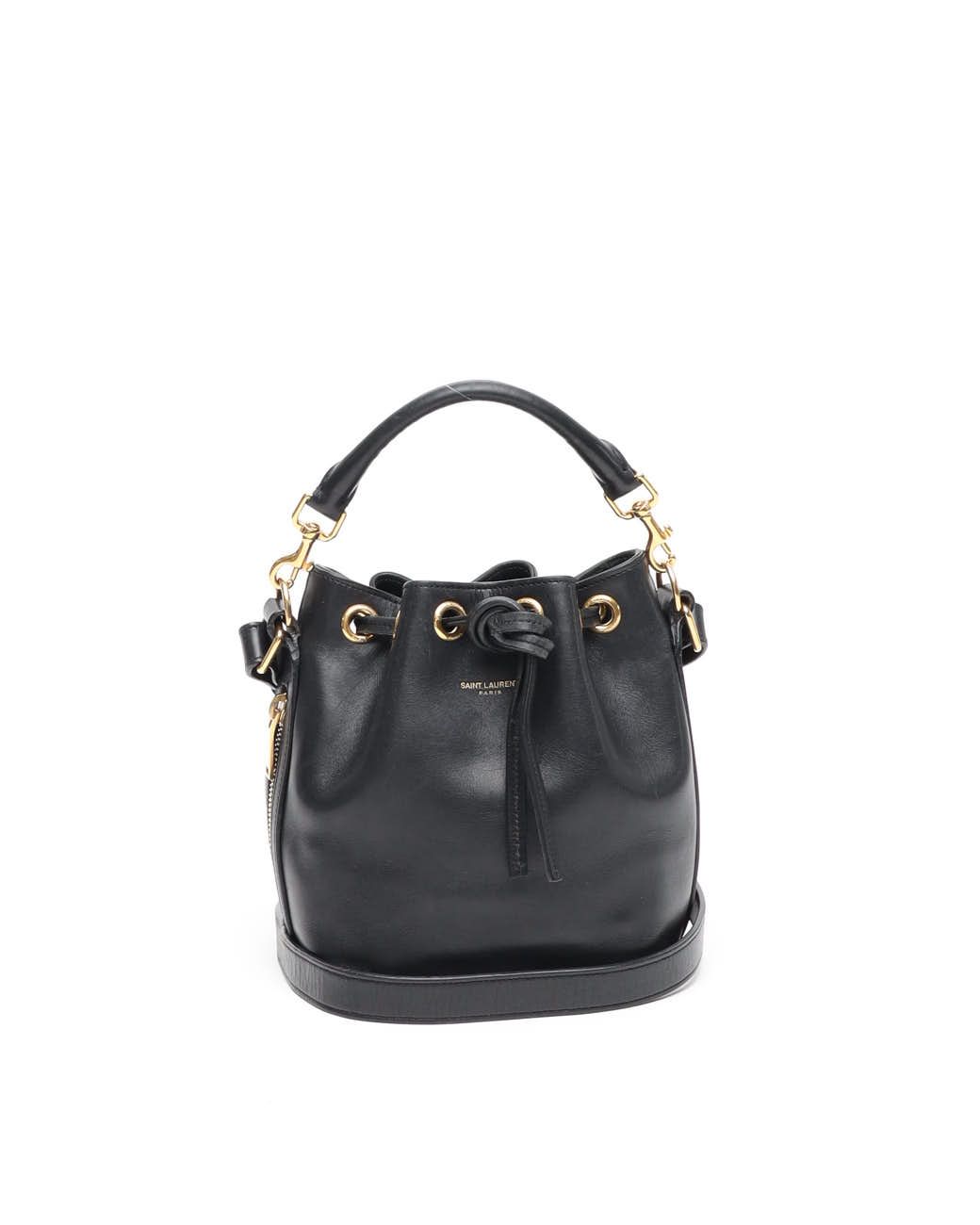 Saint Laurent Emmanuelle Bucket Bag In Black