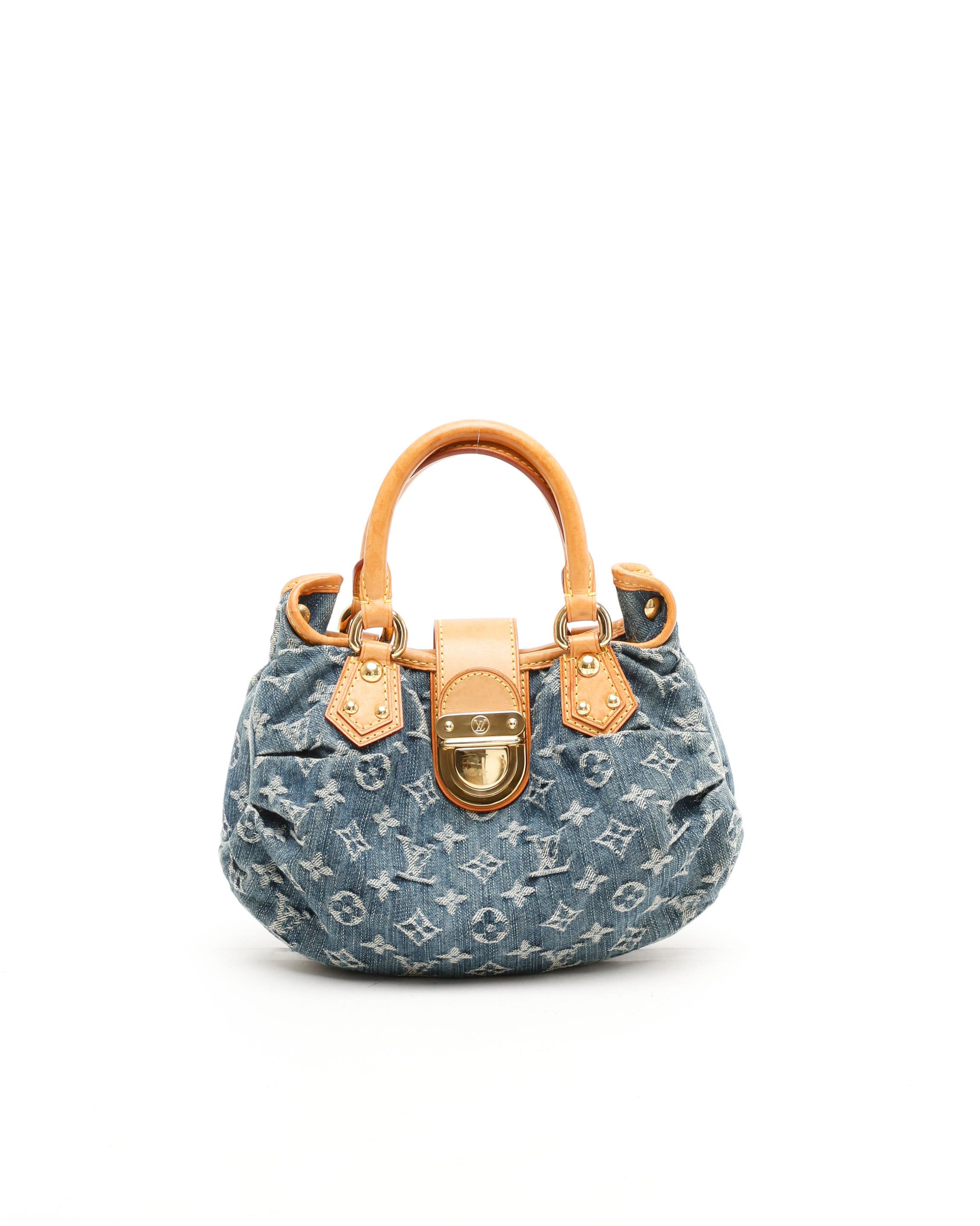 Louis Vuitton Monogram Denim Pleaty Handbag