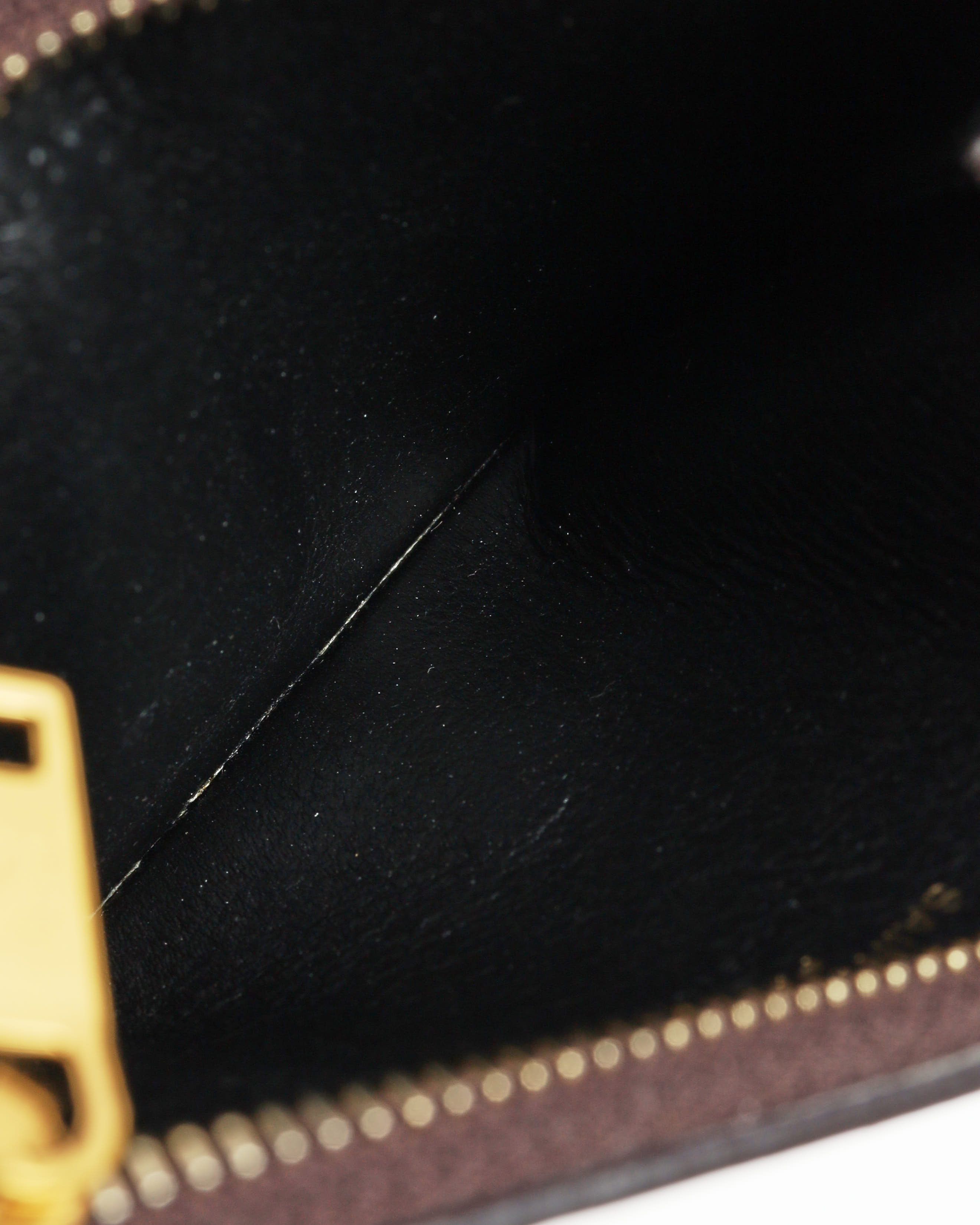 Saint Laurent Ysl Card Holder In Brown