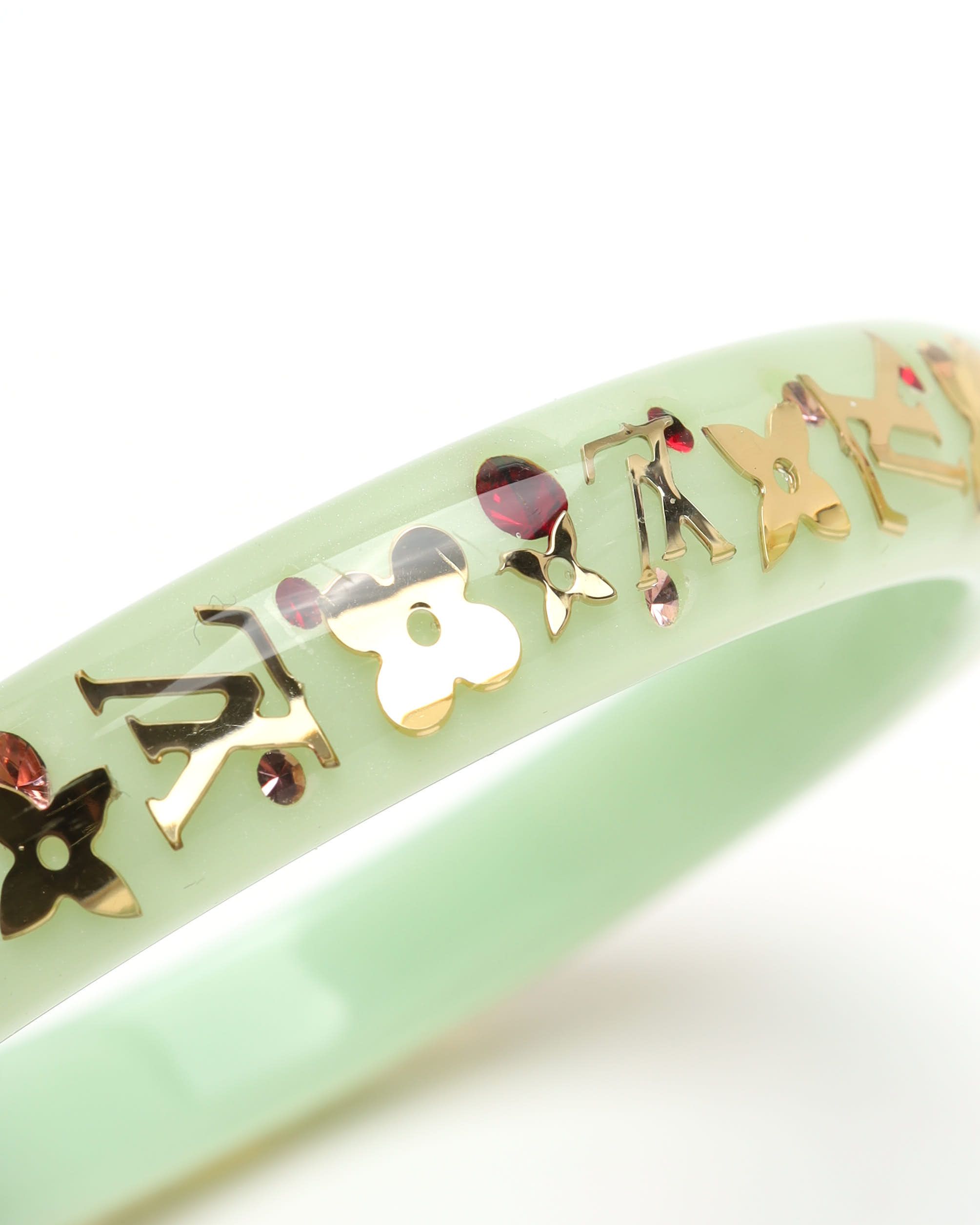 Pre-owned Louis Vuitton Lv Sparks Bangle In Green