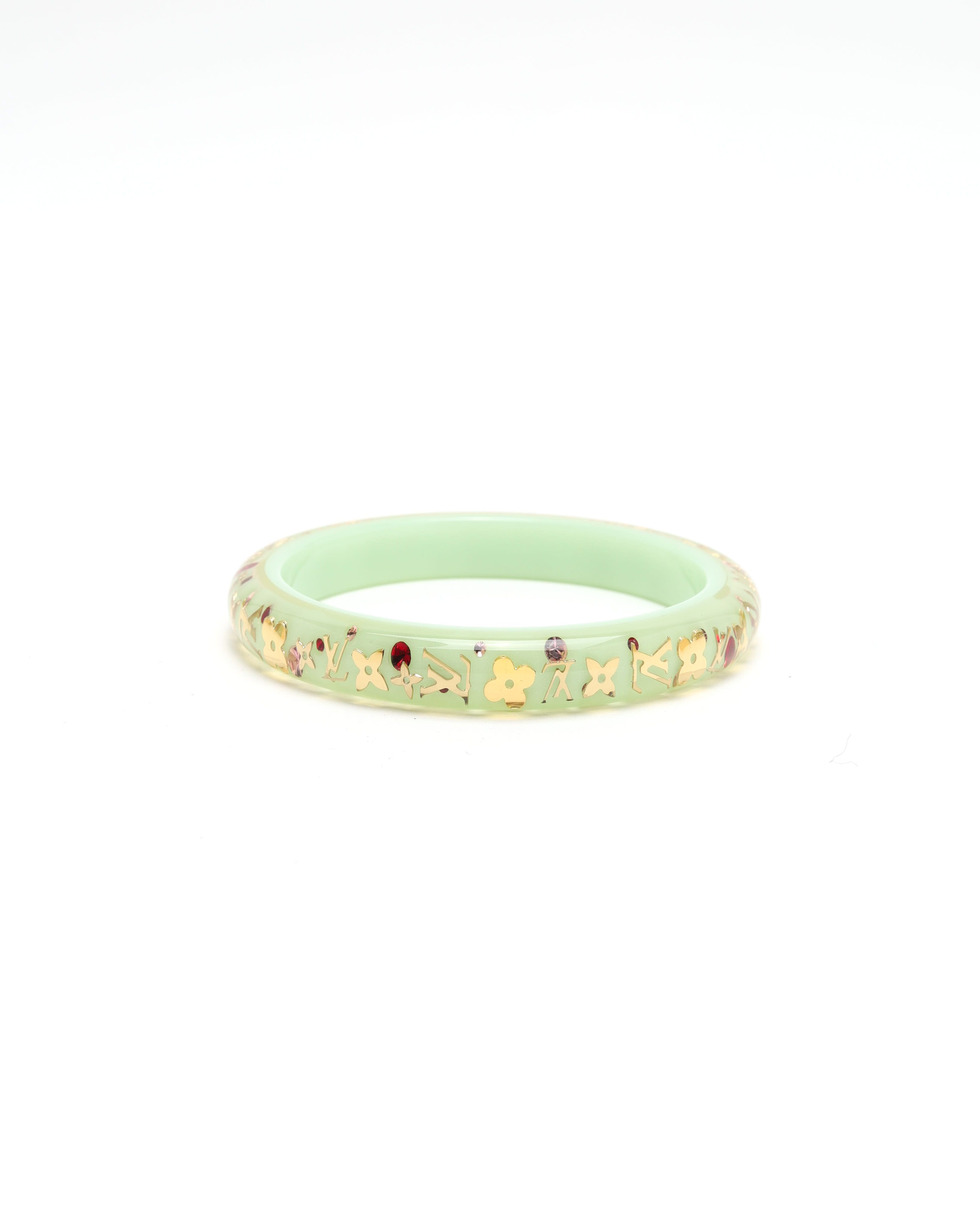 Pre-owned Louis Vuitton Lv Sparks Bangle In Green