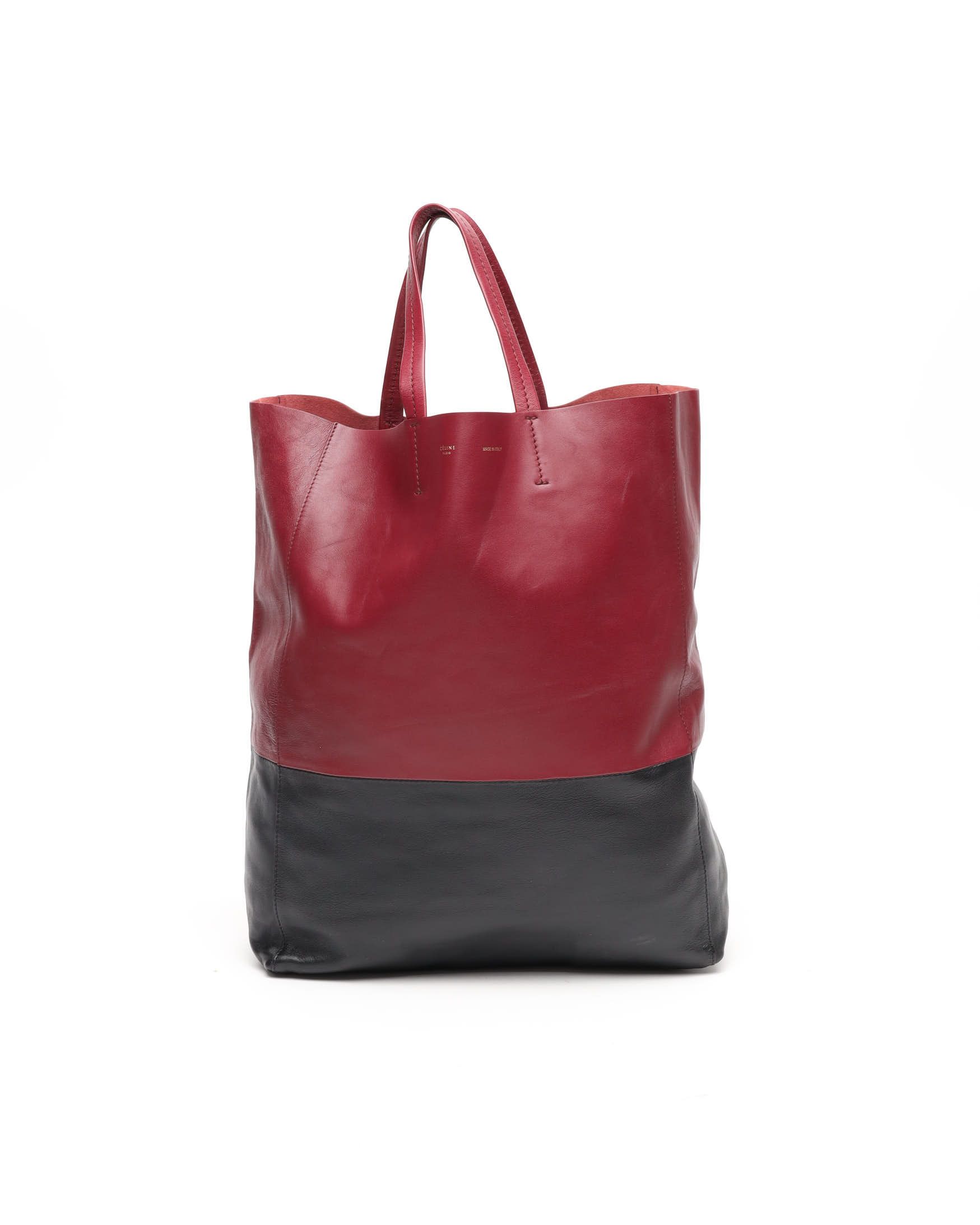 Celine Céline Cabas Vertical Tote Bag In Red