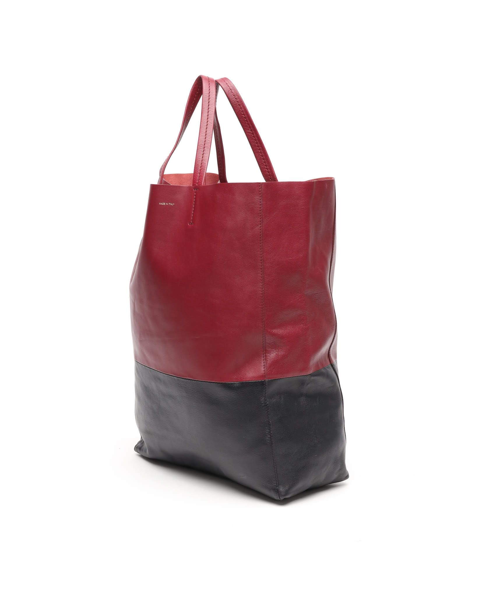 Celine Céline Cabas Vertical Tote Bag In Red