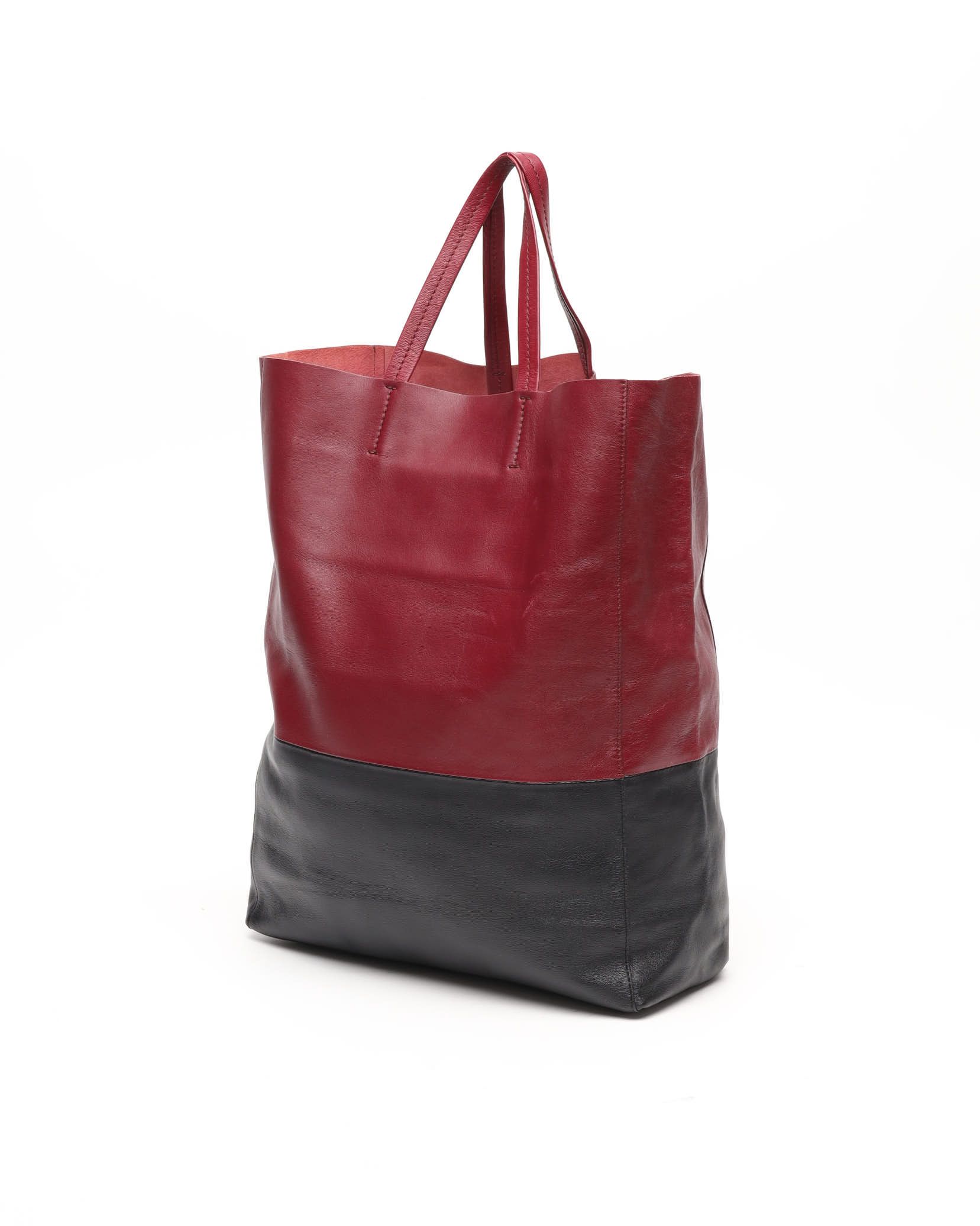 Celine Céline Cabas Vertical Tote Bag In Red