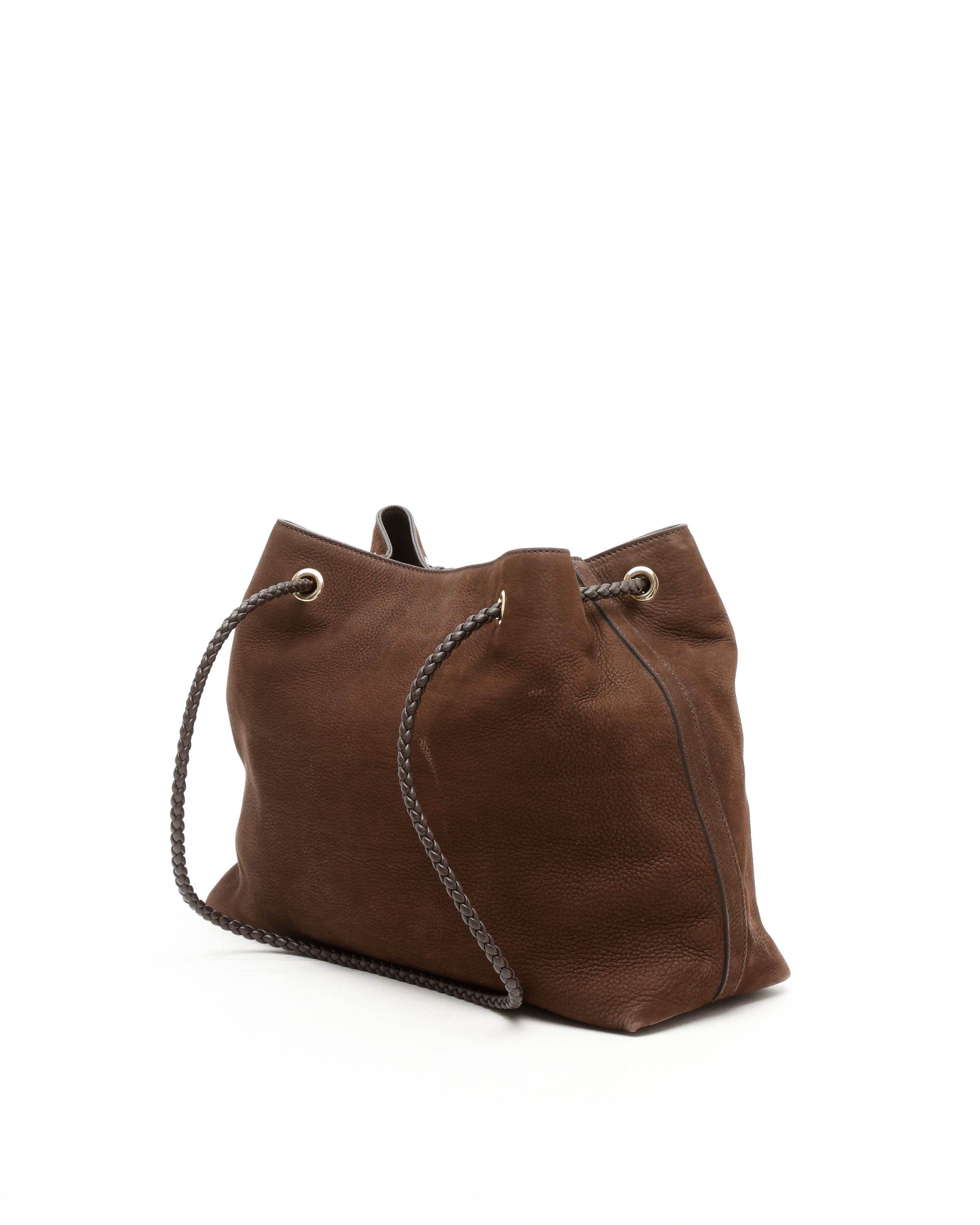 Gucci Gifford Leather Tote In Brown