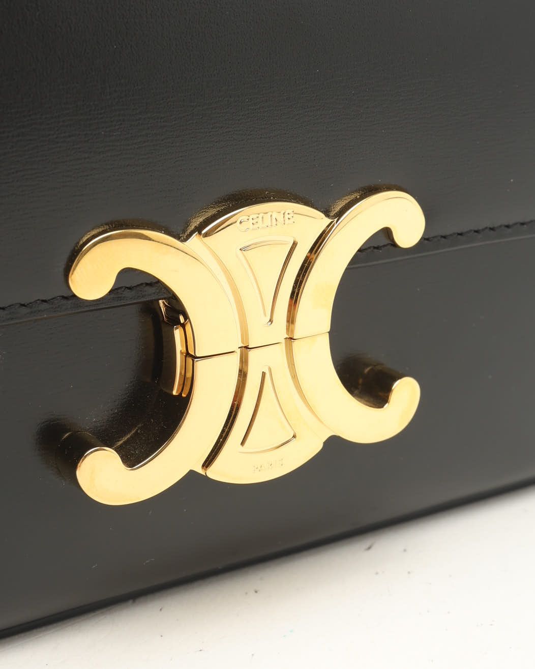 Celine Céline Claude Triomphe Bag In Black