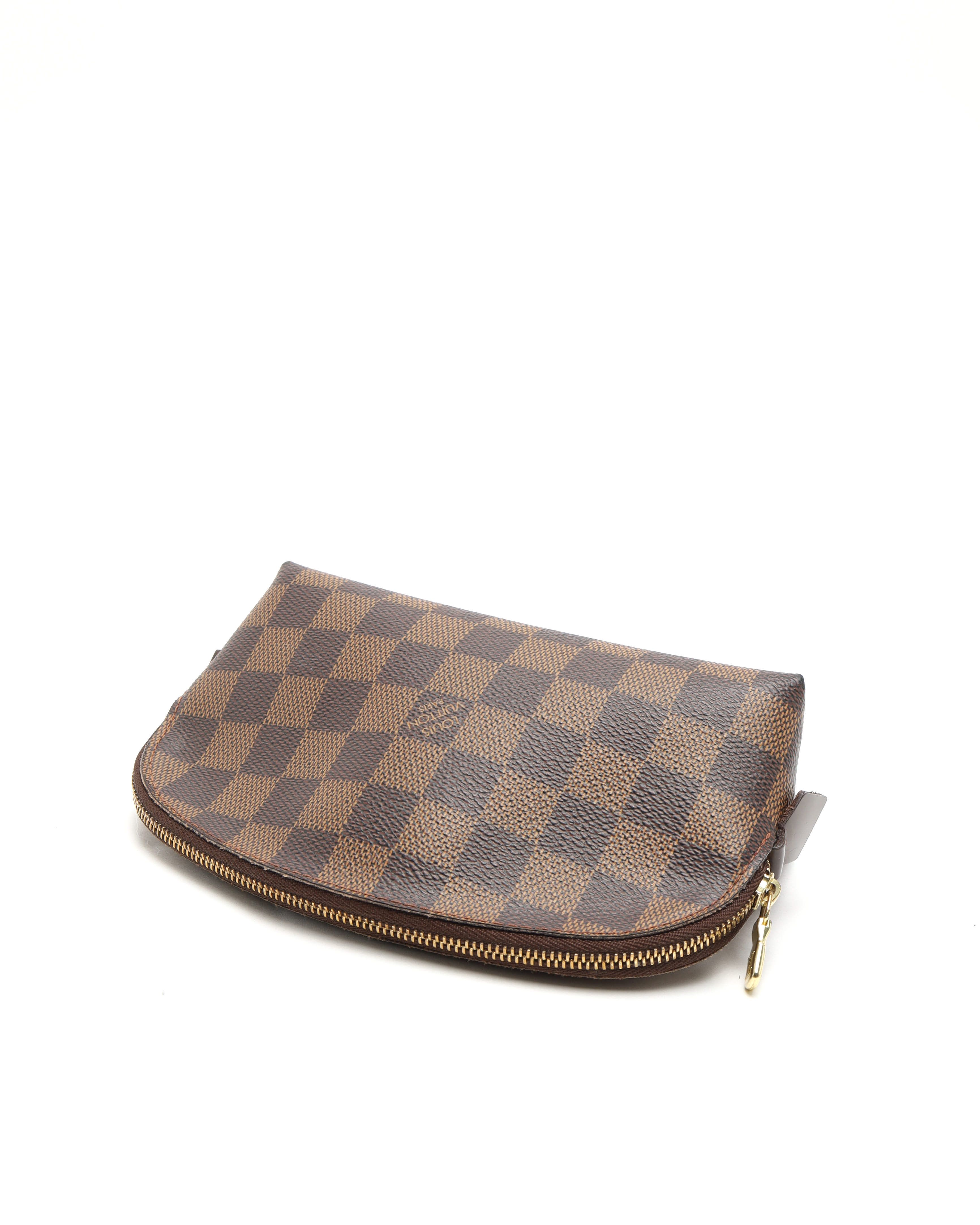 Pre-owned Louis Vuitton Damier Cosmetic Pouch In Brown