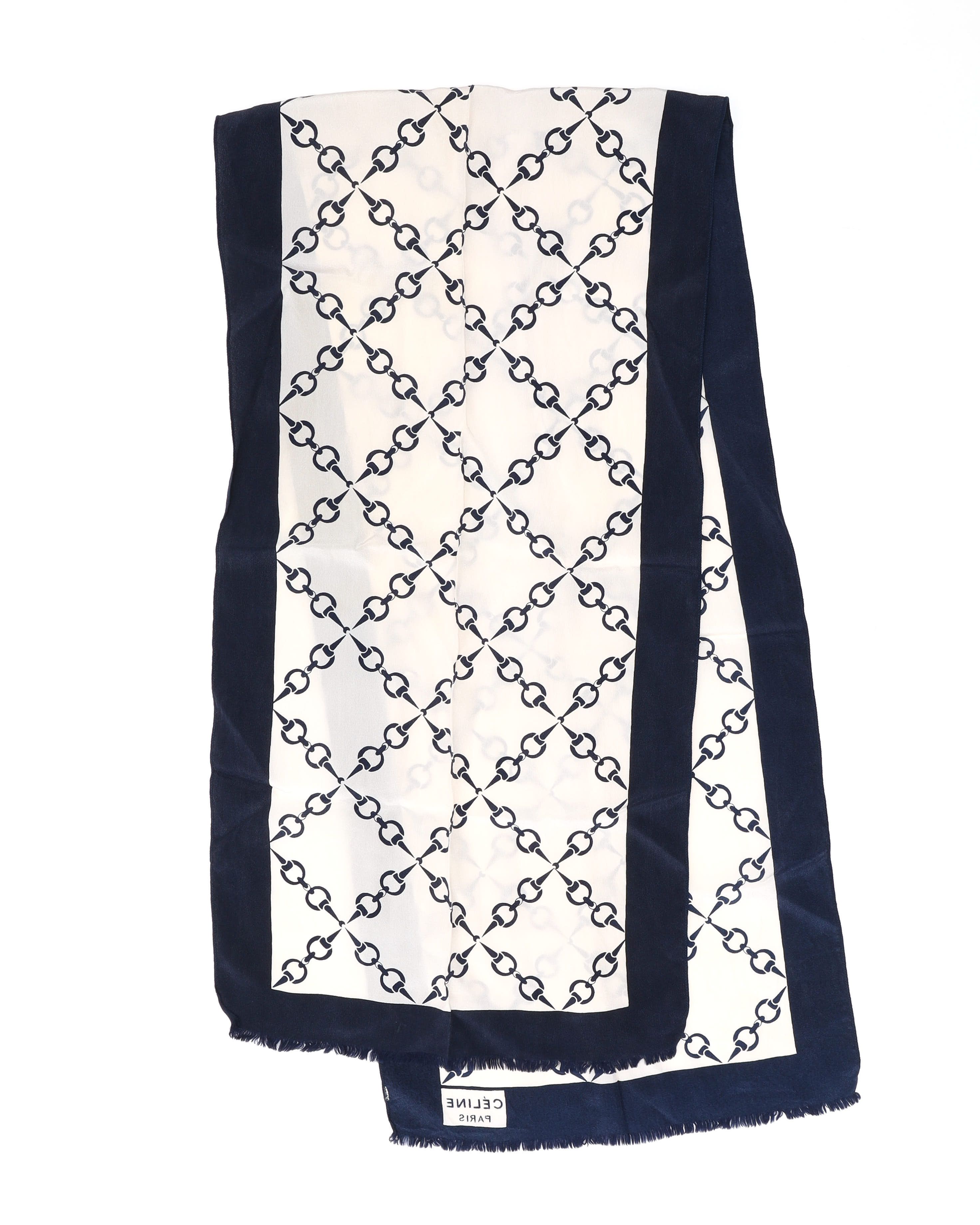 Celine Céline Silk Scarf In Multi