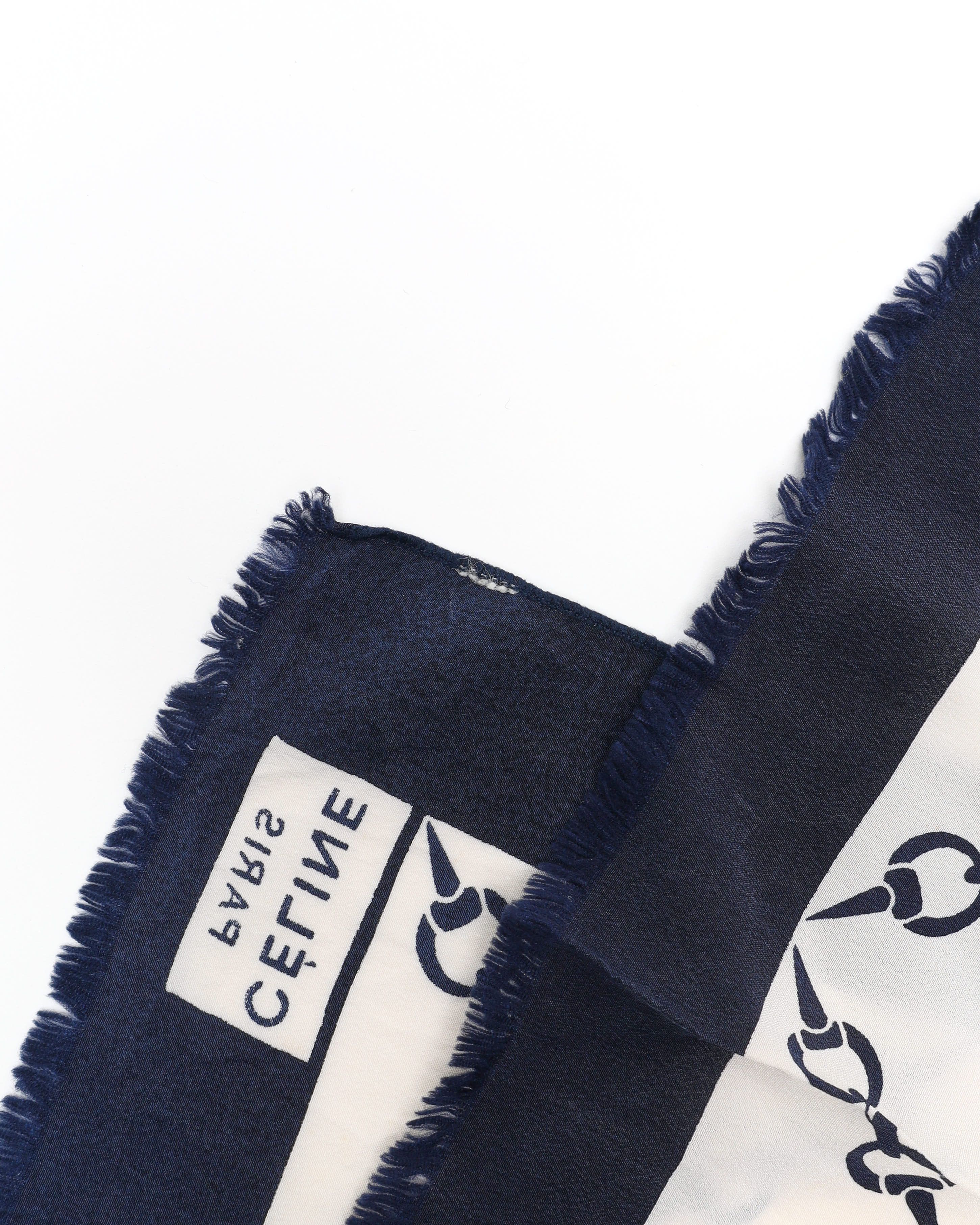 Celine Céline Silk Scarf In Multi