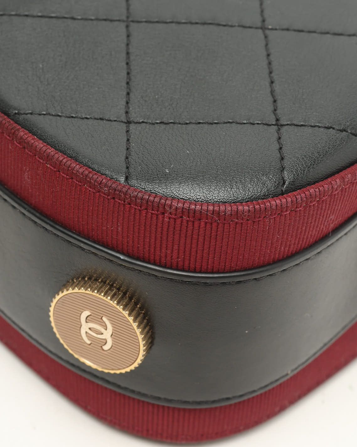 Pre-owned Chanel Button Up Camera Bag In Black