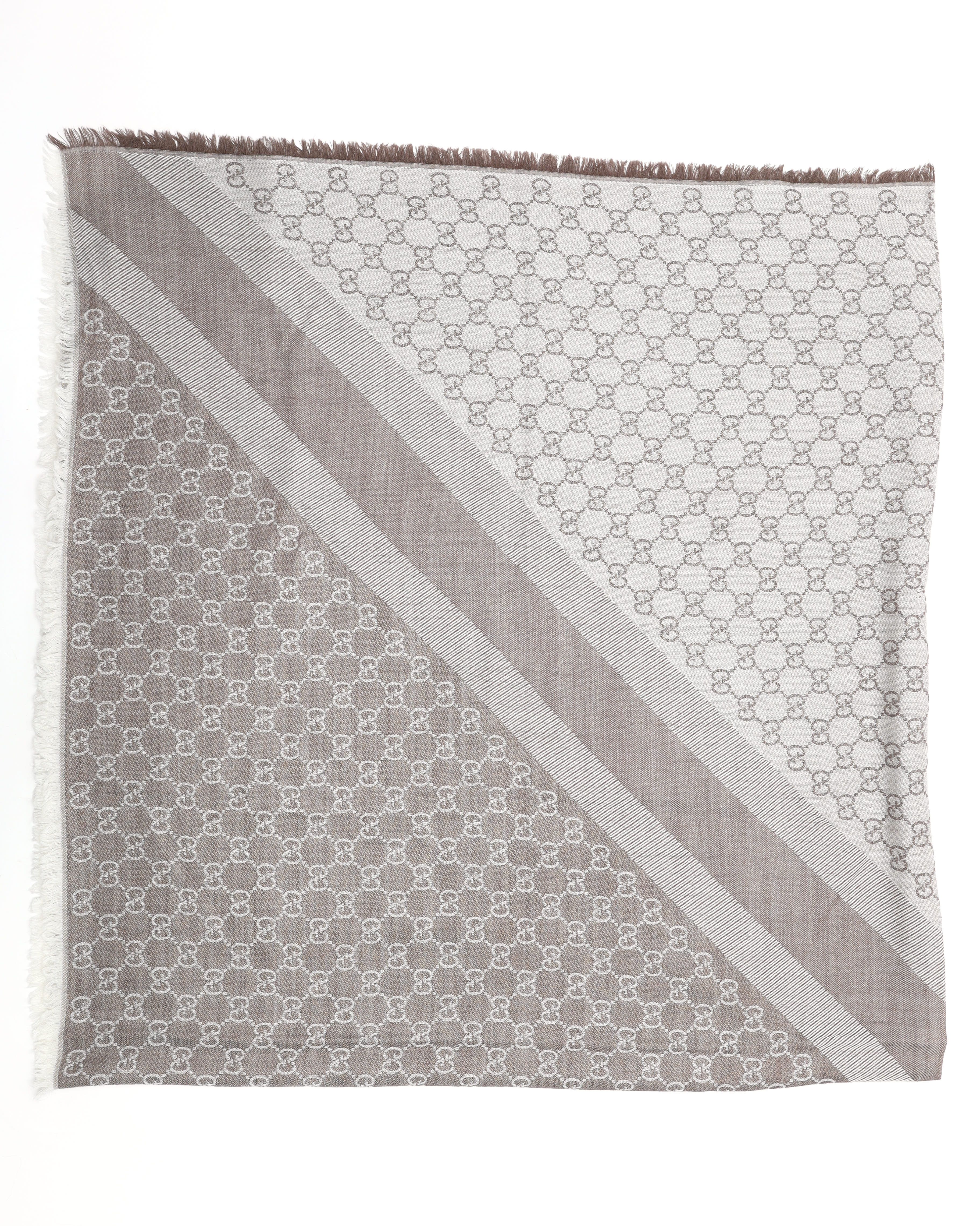 Gucci Gg Wool Shawl In Multi