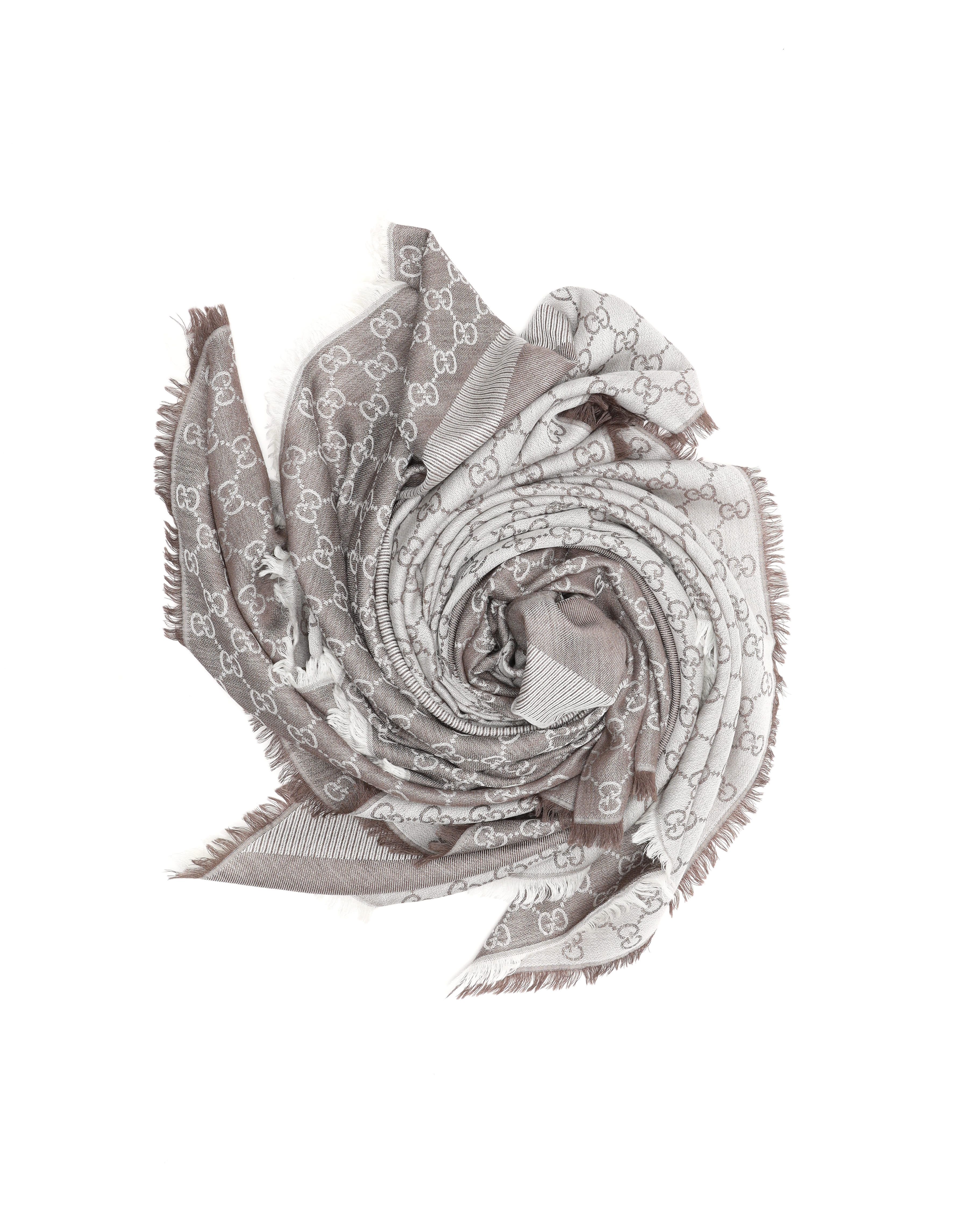 Gucci Gg Wool Shawl In Multi