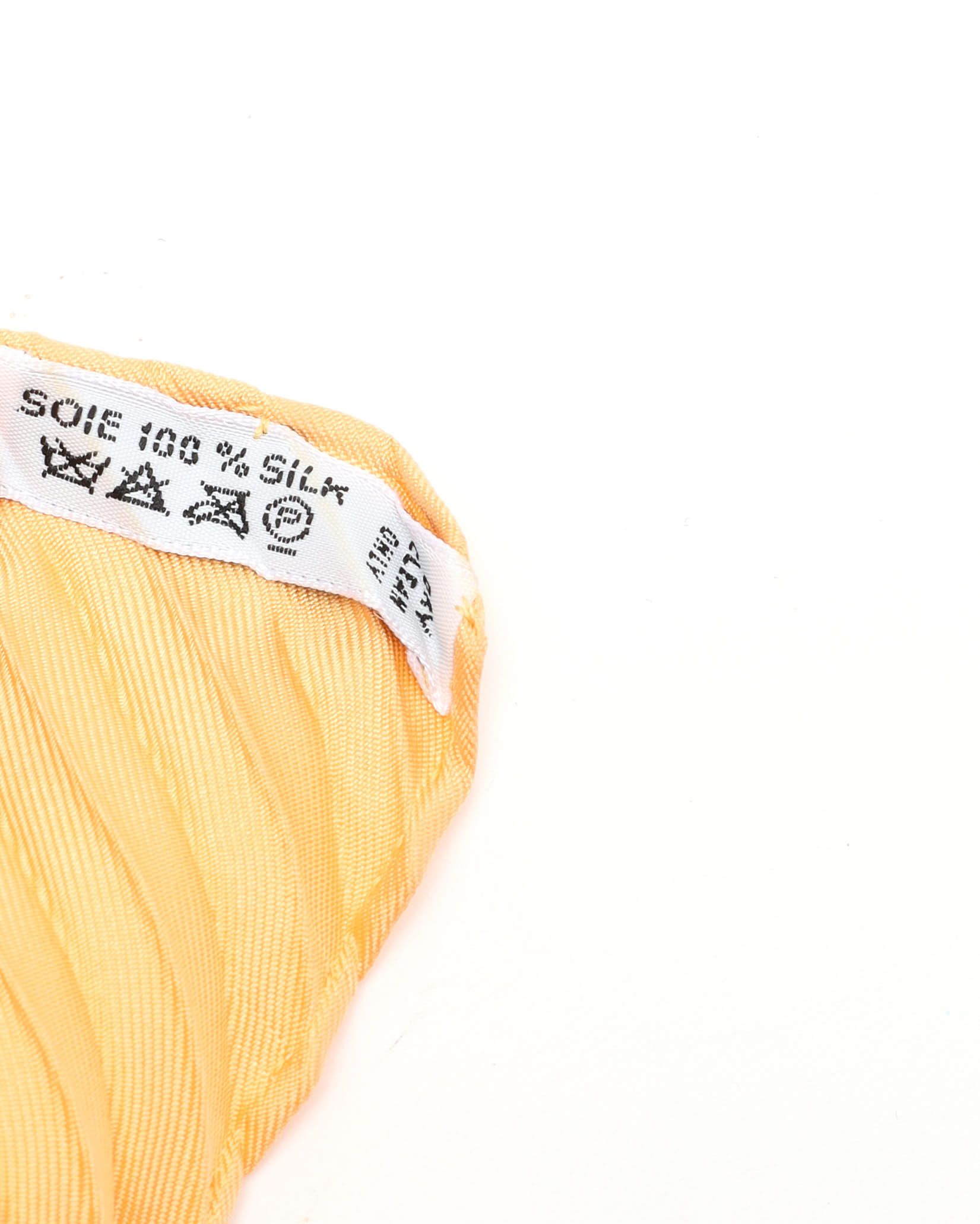 Pre-owned Hermes Hermès 140 Pleated Silk Scarf In Multi