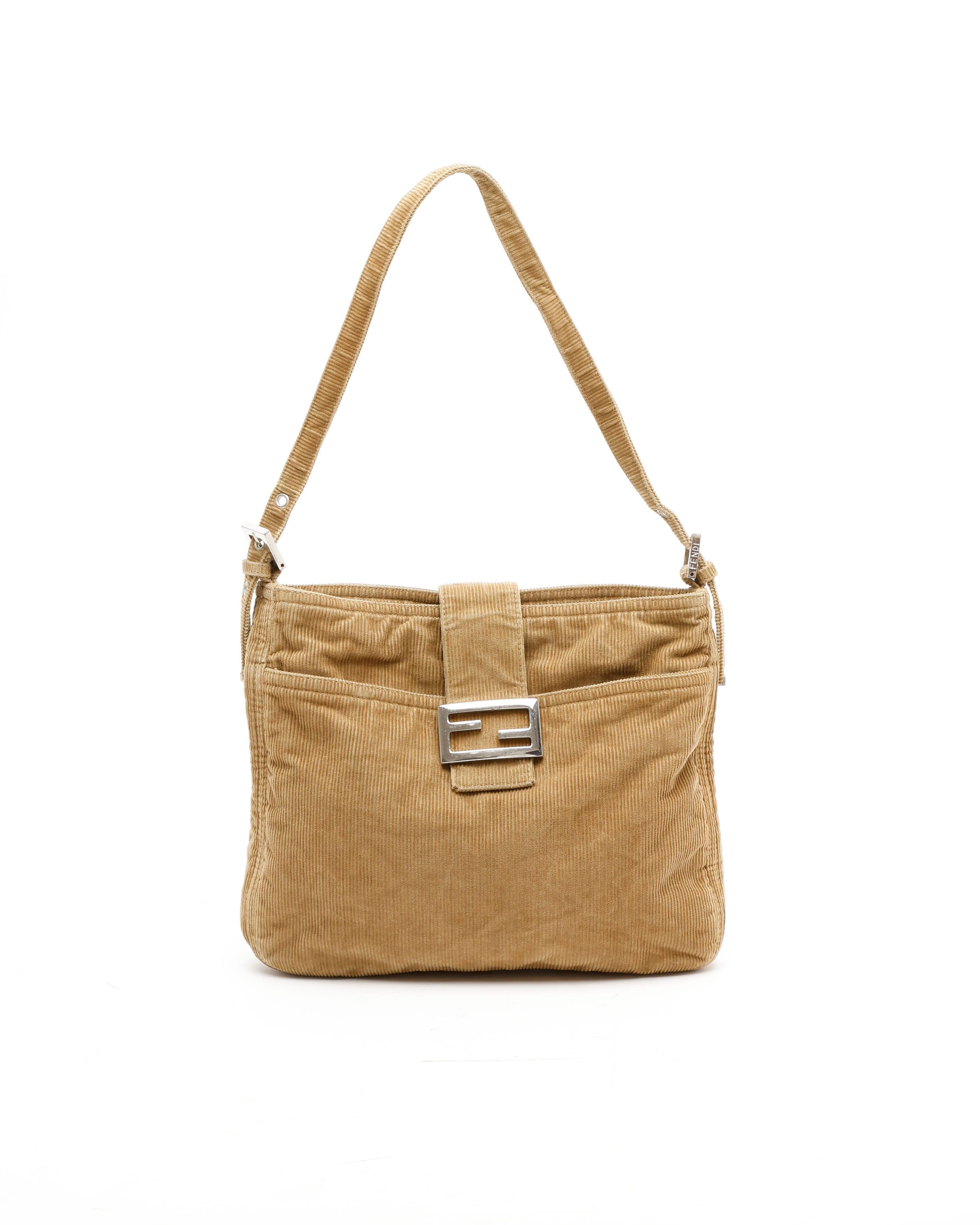 Fendi Corduroy Shoulder Bag