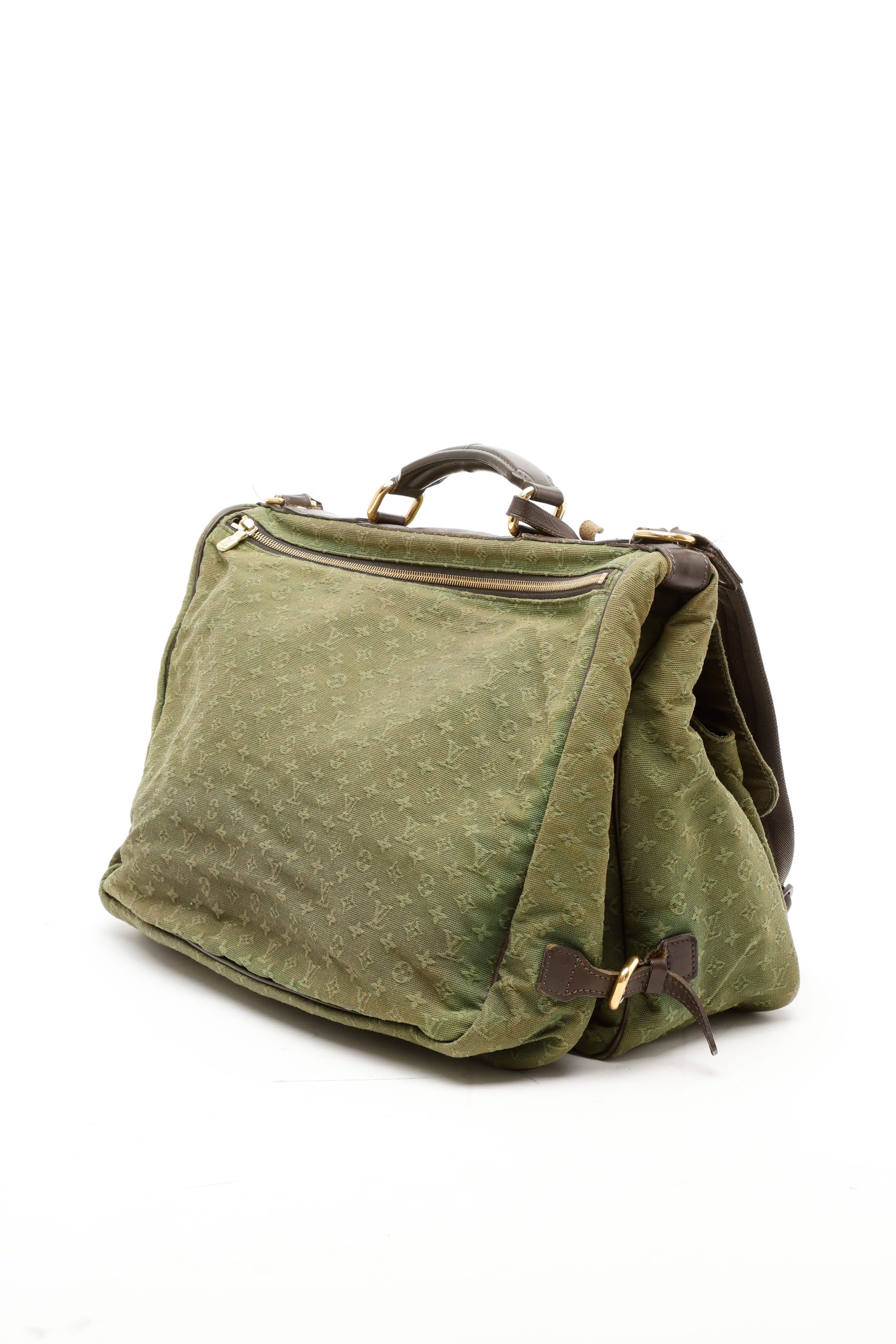LOUIS VUITTON Pre-owned Mini Lin Sac Maman Diaper Bag In Green